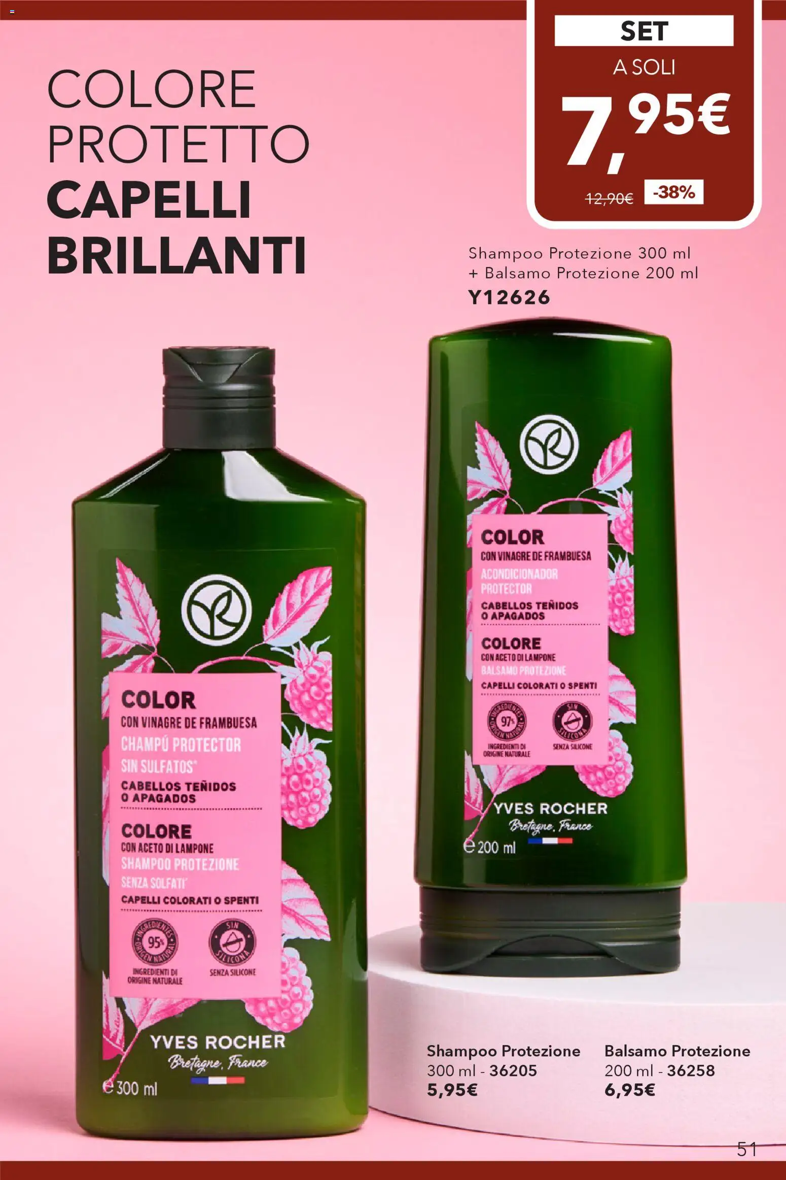 Volantino Yves Rocher del 17.02.2026 | Pagina: 51 | Prodotti: Shampoo, Balsamo, Aceto, Silicone