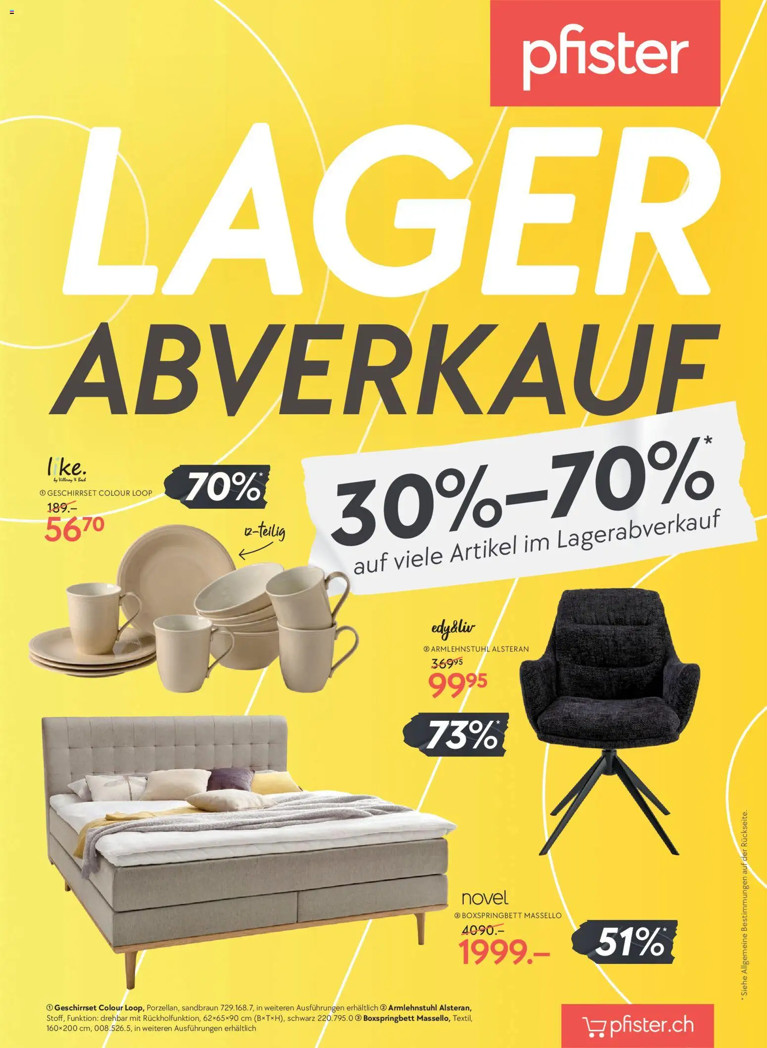 Pfister Aktionen – gültig ab 27.01.2026 | Seite: 1 | Produkte: Boxspringbett