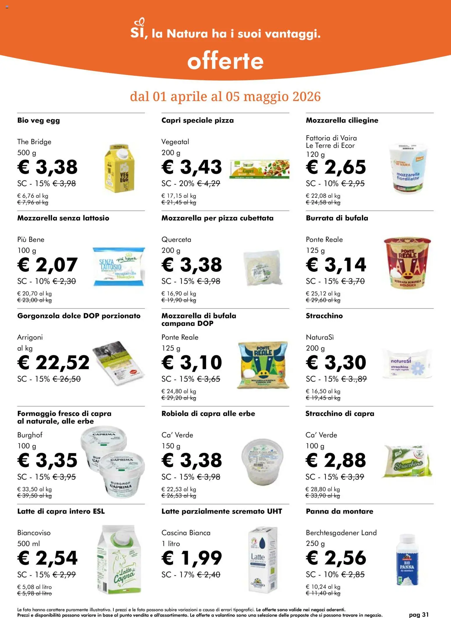 Volantino Natura Sì del 01.04.2026 | Pagina: 31