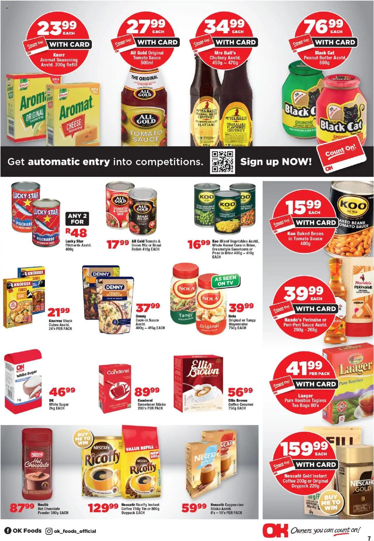 New OK Foods catalogue – valid from 24.09.2025 | Page: 7 | Products: Pilchards, Stock, Chilli, Estuche organizador de viaje