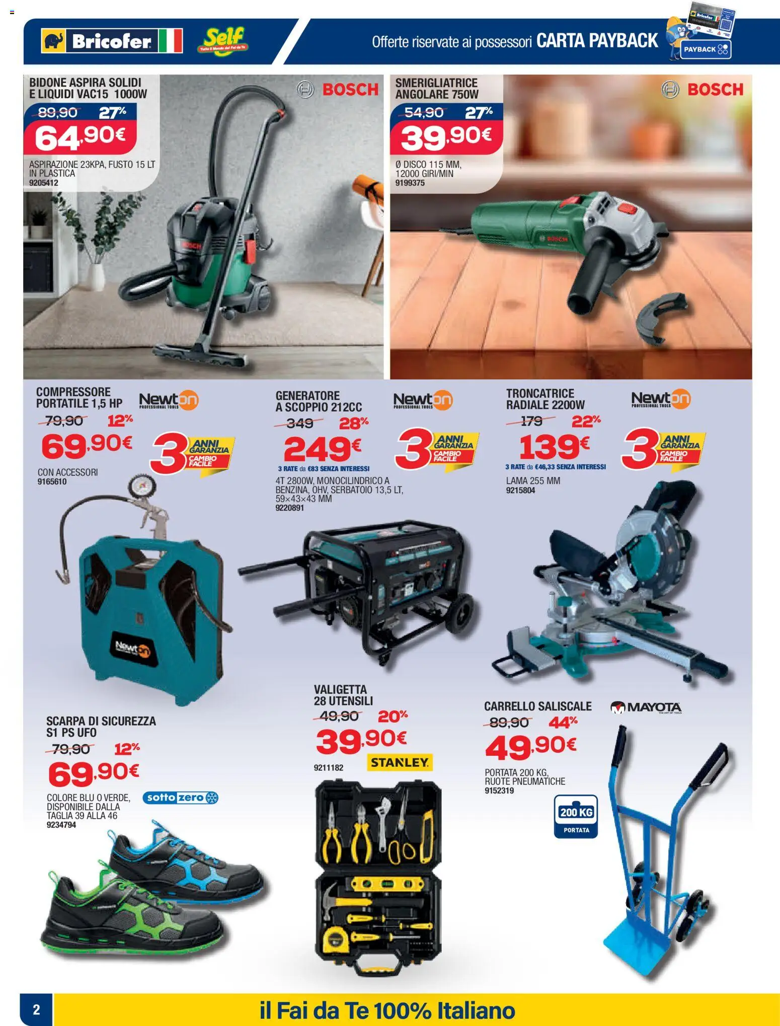 Volantino Self del 15.01.2026 | Pagina: 2 | Prodotti: Carrello, Disco, Generatore, Valigetta