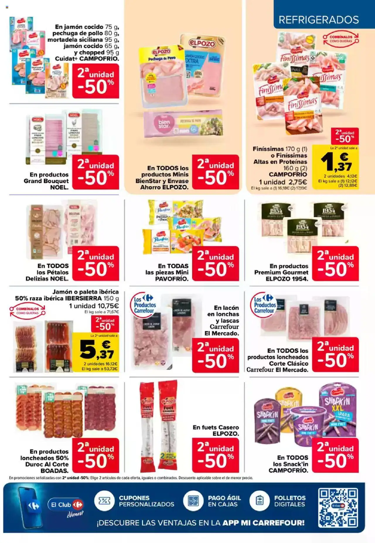 Carrefour folleto │ válido desde el 09.06.2025 | Página: 13 | Productos: Jamón, Jamón cocido, Mortadela