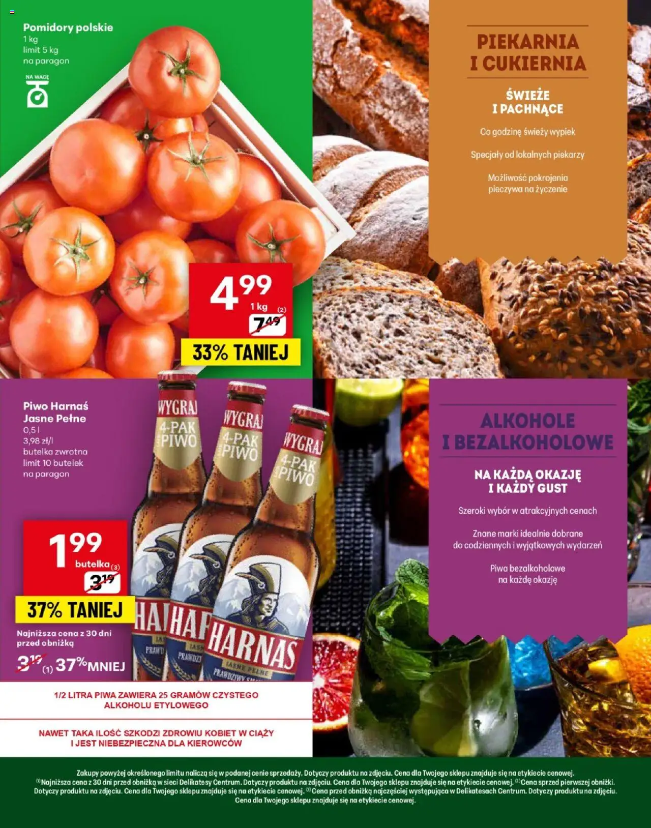 Delikatesy Centrum Gazetka - Sanok Otwarcie od 16.10.2025 | Strona: 3 | Produkty: Delikatesy, Harnaś, Piwo, Pomidory