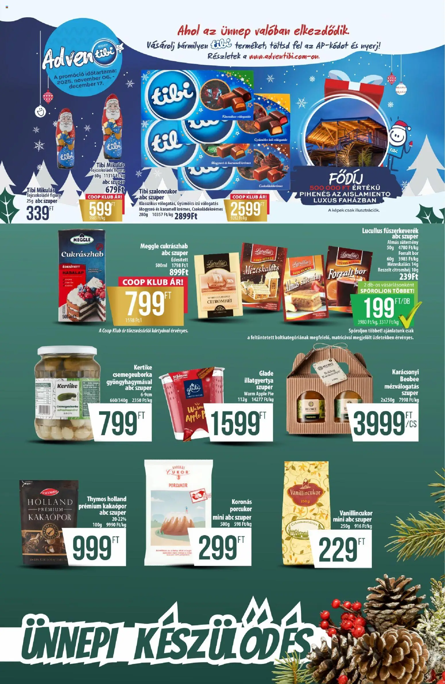 COOP akciós ujság - amely érvényes a következő dátumtól: 20.11.2025 | Oldal: 7 | Termékek: Fűszerkeverék, Mézeskalács, Tejcsokoládé, Kakaópor