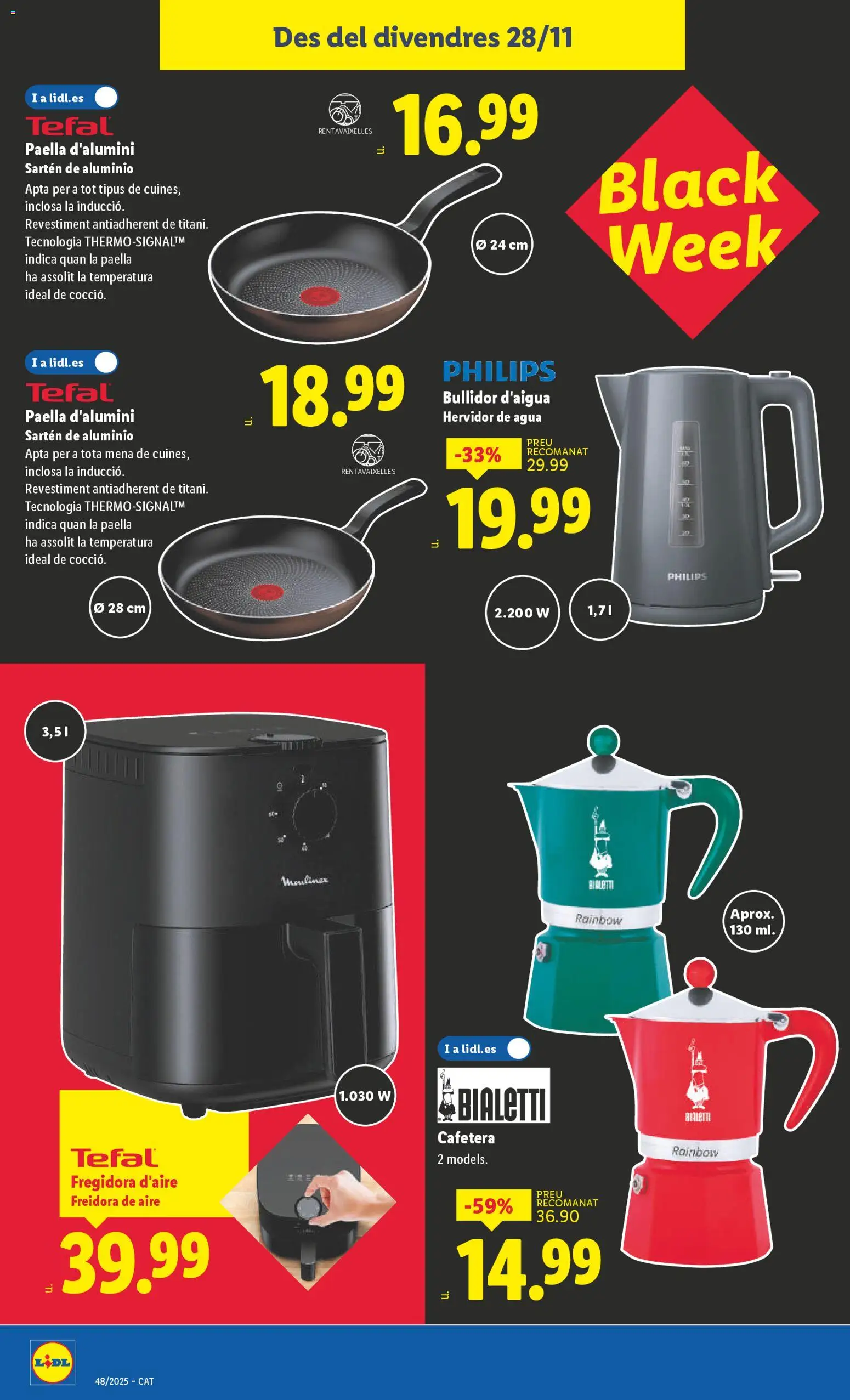 Lidl - Black Friday │ válido desde el 24.11.2025 | Página: 20 | Productos: Pan, Cafetera, Freidora