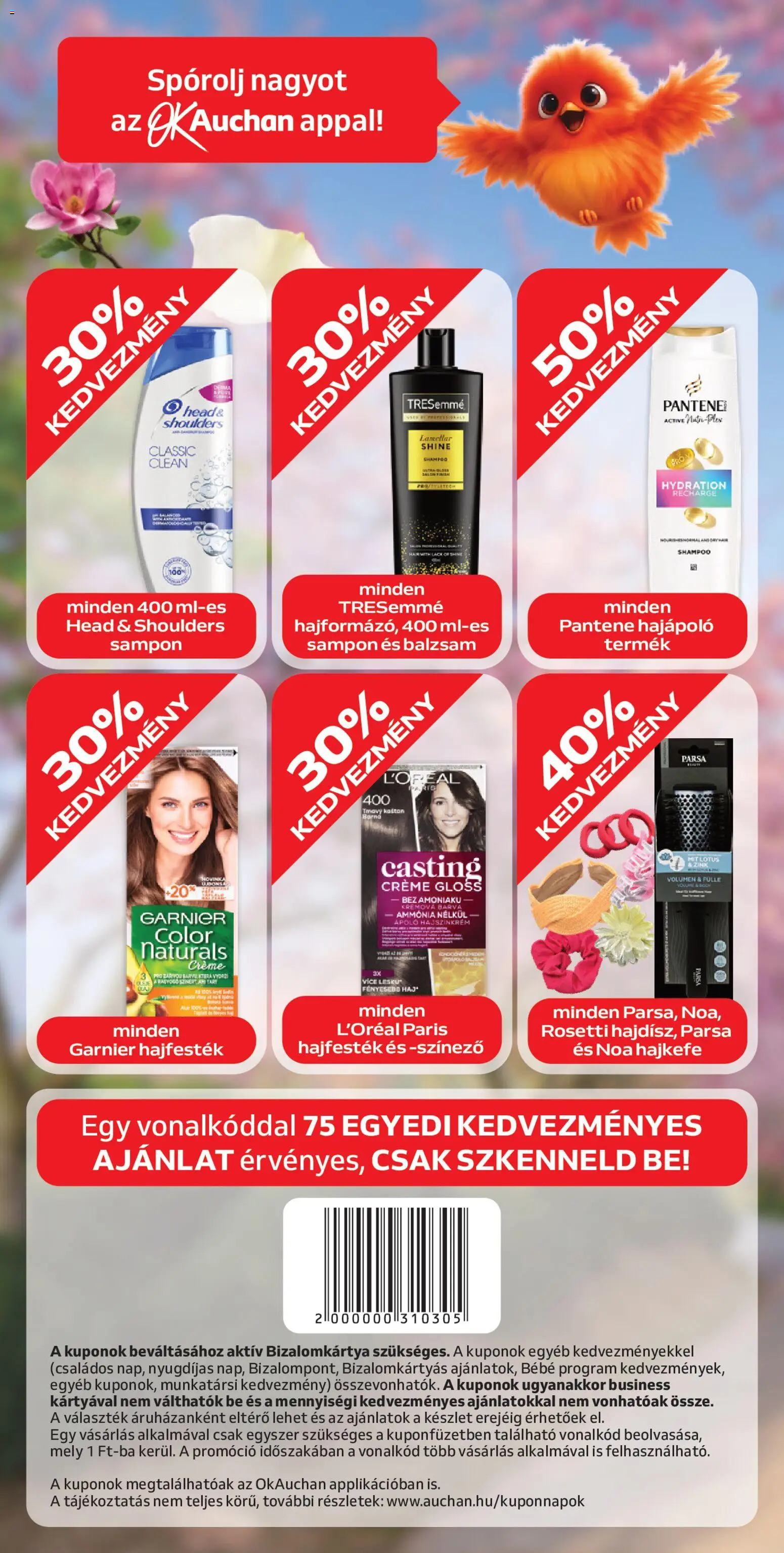 Auchan akciós ujság - amely érvényes a következő dátumtól: 09.04.2026 | Oldal: 4 | Termékek: Hajfesték, Sampon