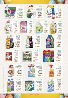 Преглед на Лекси брошура - Офертите са валидни от 01.04.2026 | Страница: 14 | Продукти: Помпа, Прах за пране, Омекотител, Тоалетна