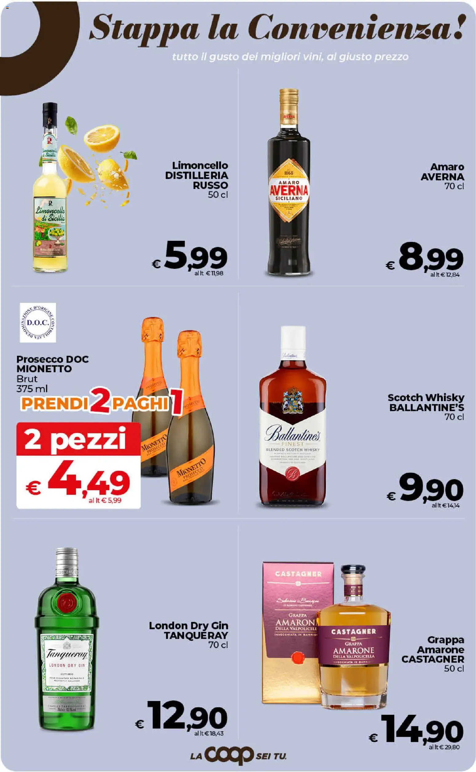 Volantino Ipercoop del 24.02.2026 | Pagina: 39 | Prodotti: Gin, Prosecco, Limoncello, Grappa