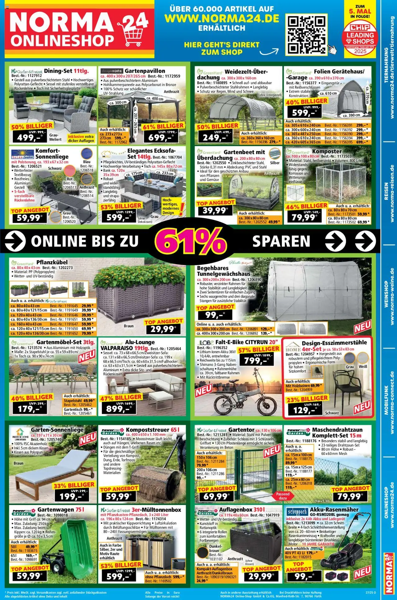 Norma Prospekt 	 - gültig ab dem 30.06.2025 | Seite: 18 | Produkte: Top, Kissen, Sessel, E-Bike