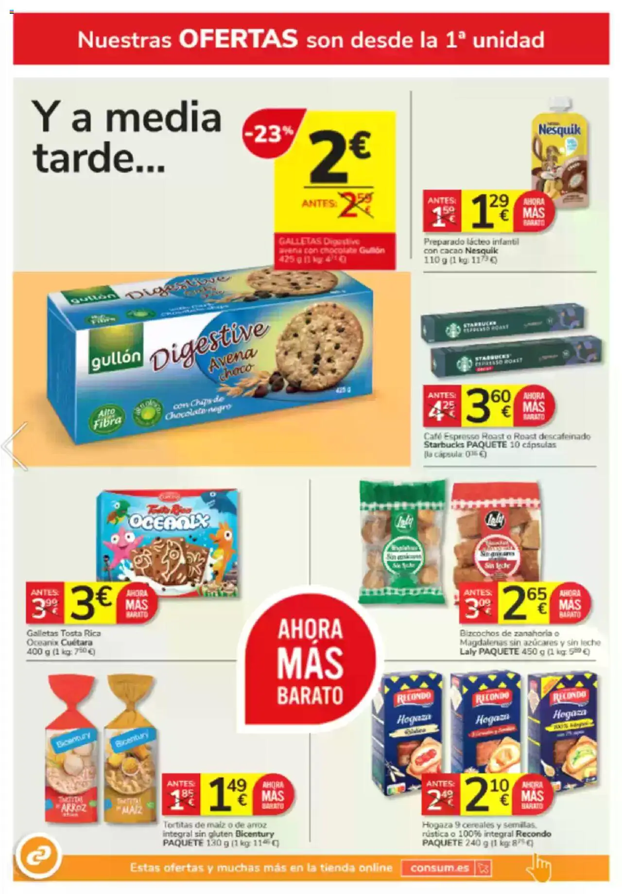 Consum folleto │ válido desde el 26.06.2025 | Página: 4 | Productos: Leche, Chocolate, Magdalenas, Φρυγανιές σικάλεως
