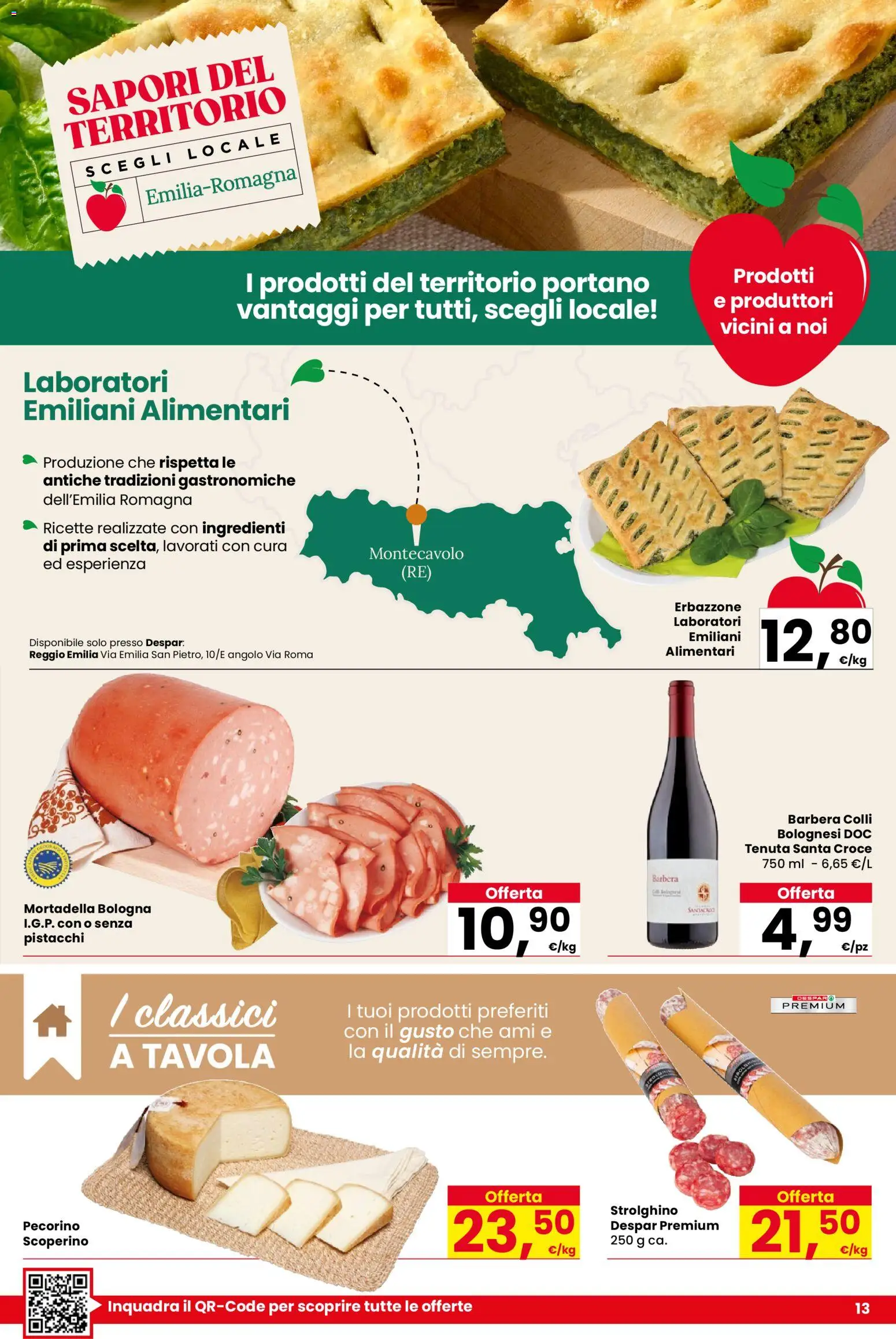 Volantino Despar del 05.02.2026 | Pagina: 13 | Prodotti: Mortadella, Pistacchi, Pecorino