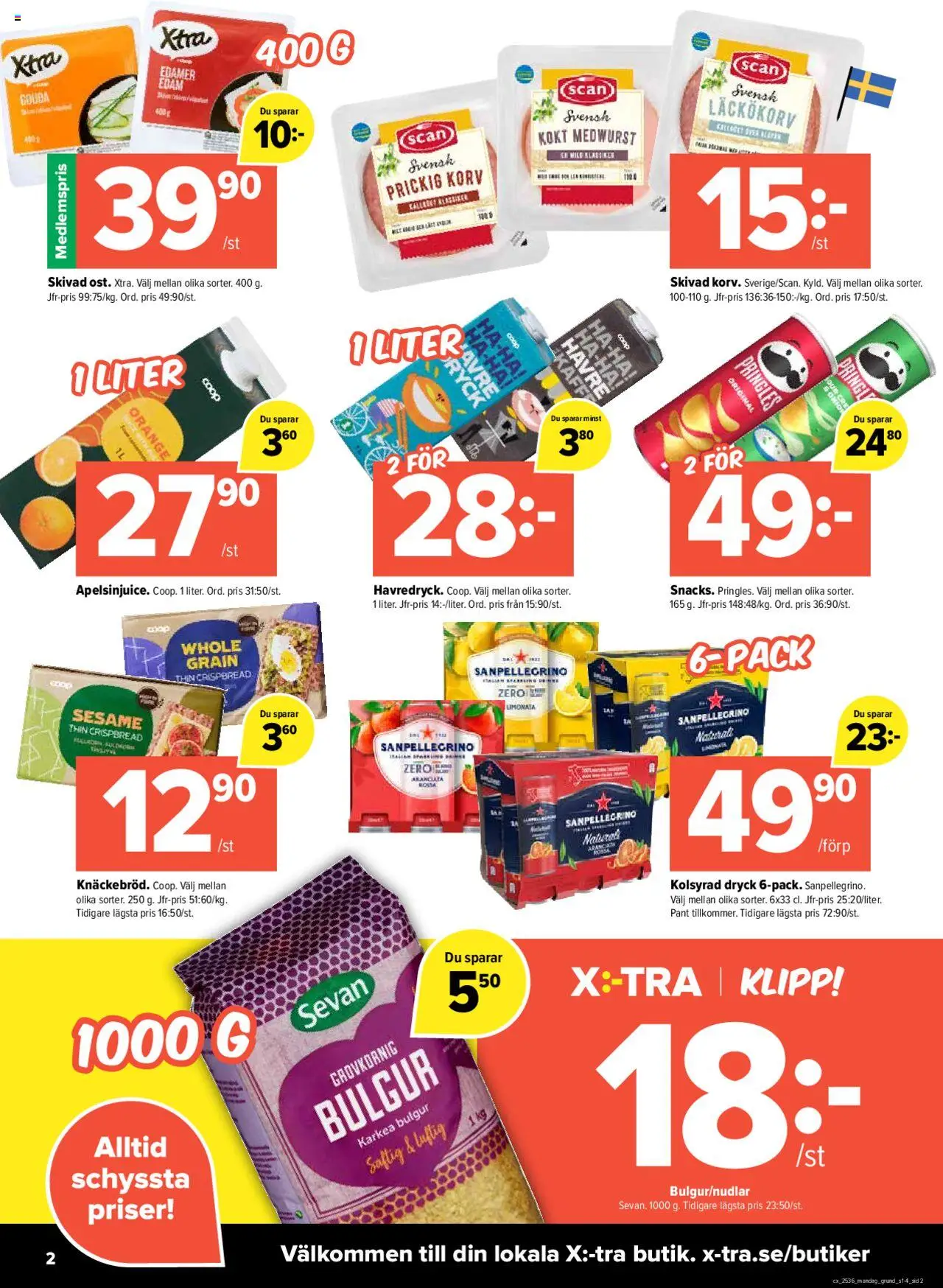 Coop X:-TRA reklamblad aktuell från 01.09.2025 | Sida: 2 | Produkter: Pringles