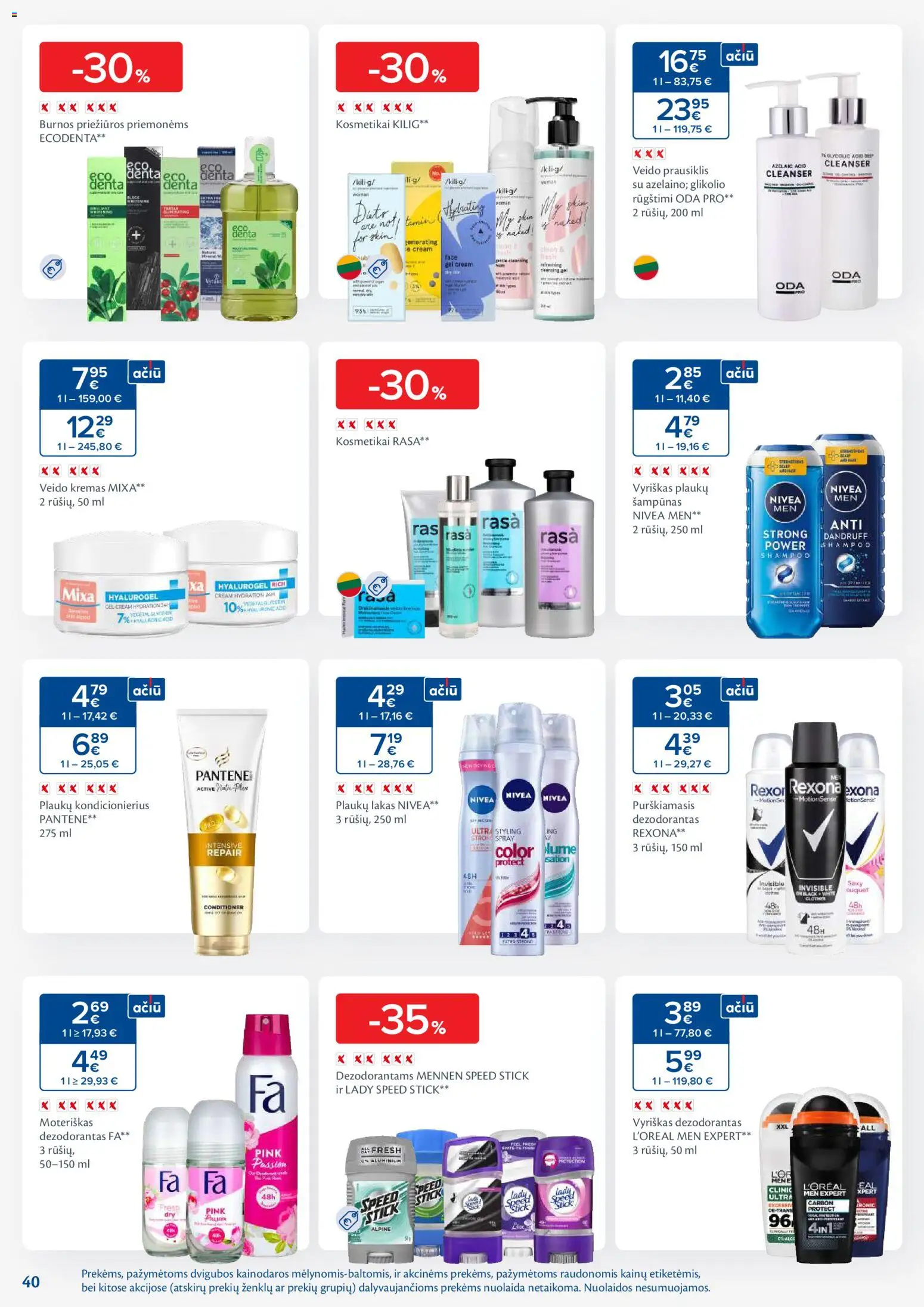 MAXIMA akcijos nuo 24.02.2026 | Puslapis: 40 | Prekių: Kondicionierius, Plaukų kondicionierius, Kremas, Dezodorantas