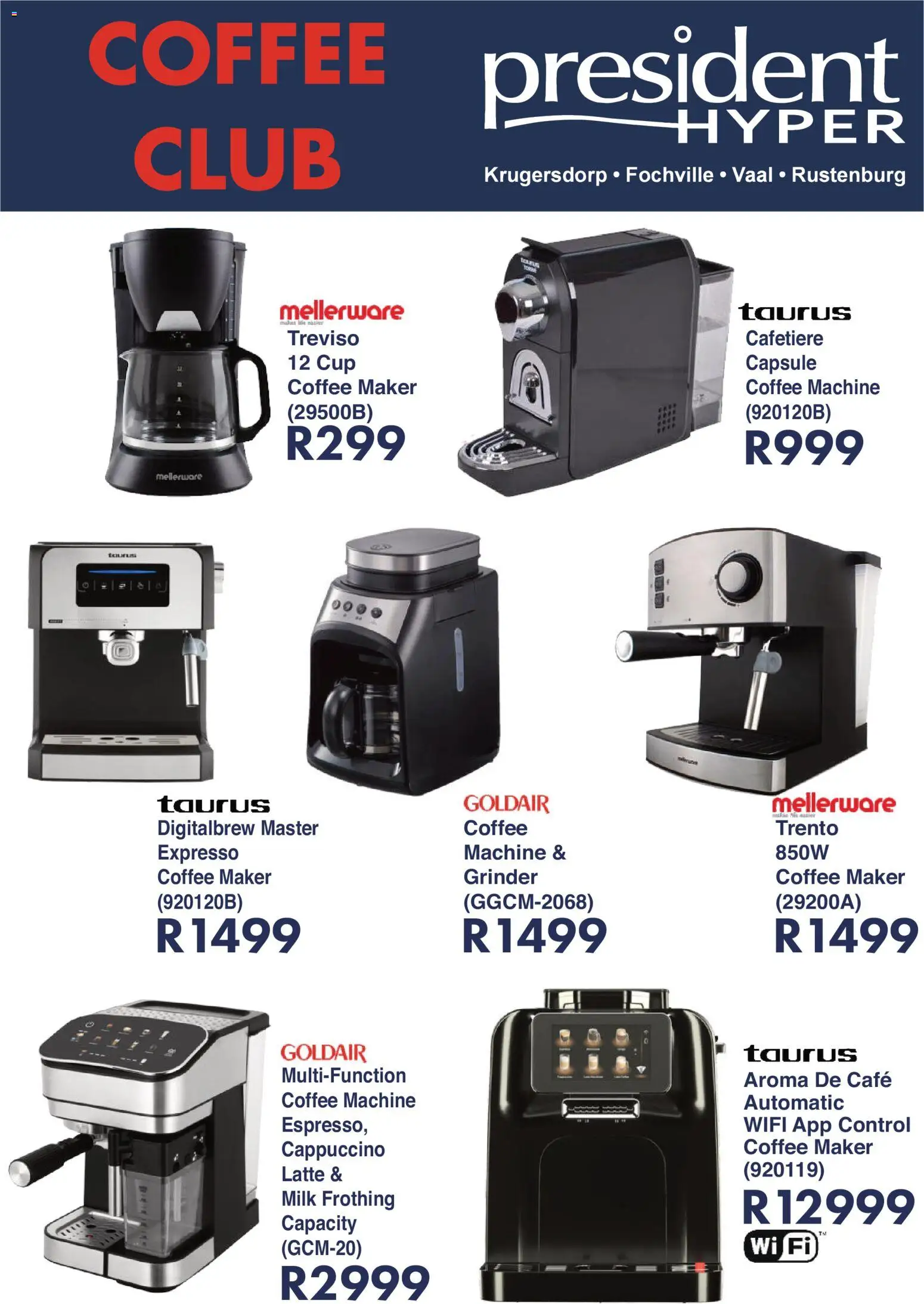 New President Hyper catalogue – valid from 17.12.2025 | Page: 1 | Products: Coffee maker, Grinder, Milk, Coffee