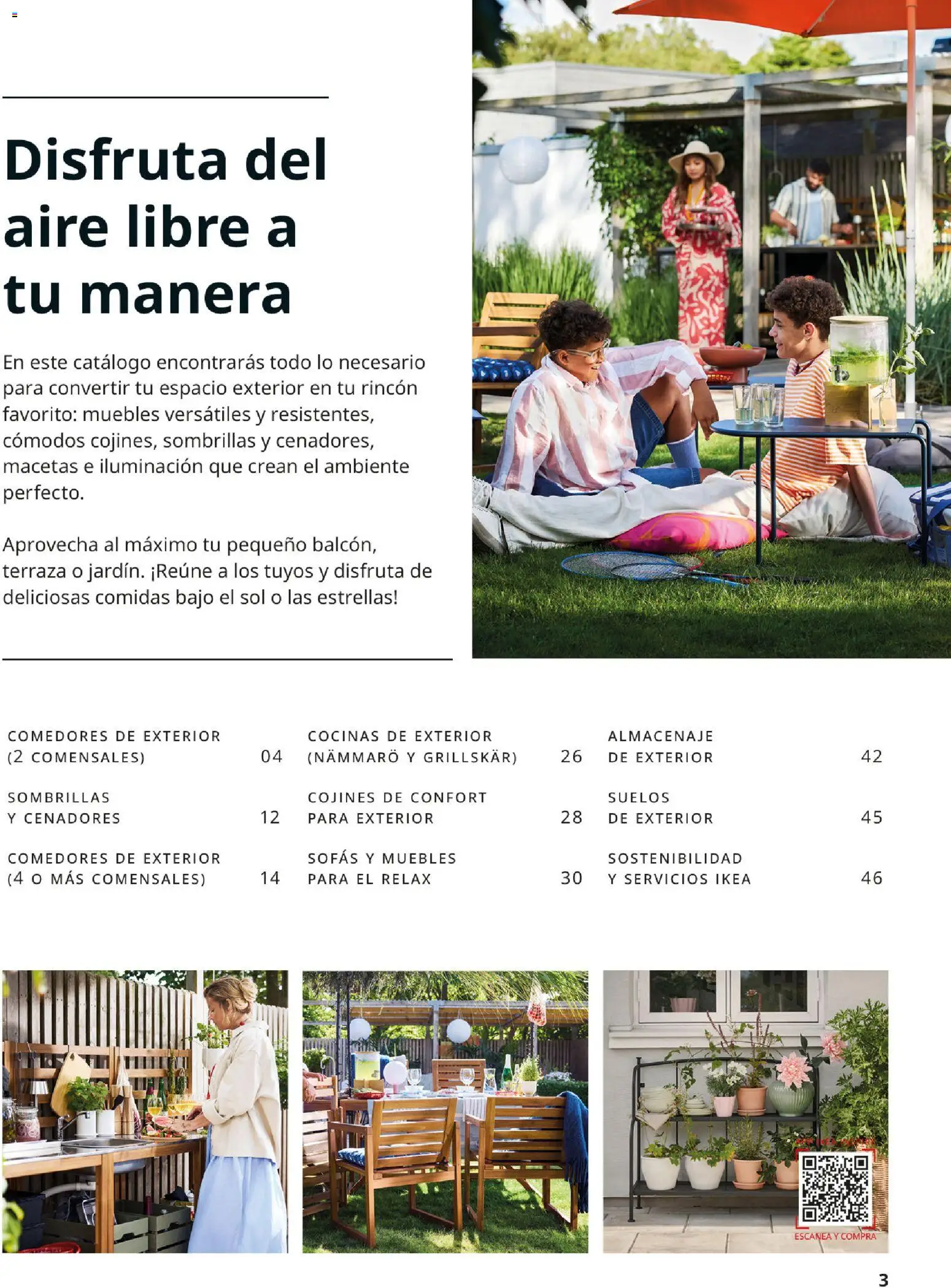 Catálogo IKEA Muebles de exterior │ válido desde el 17.12.2025 | Página: 3 | Productos: Muebles, Galette de chaise, Almacenaje