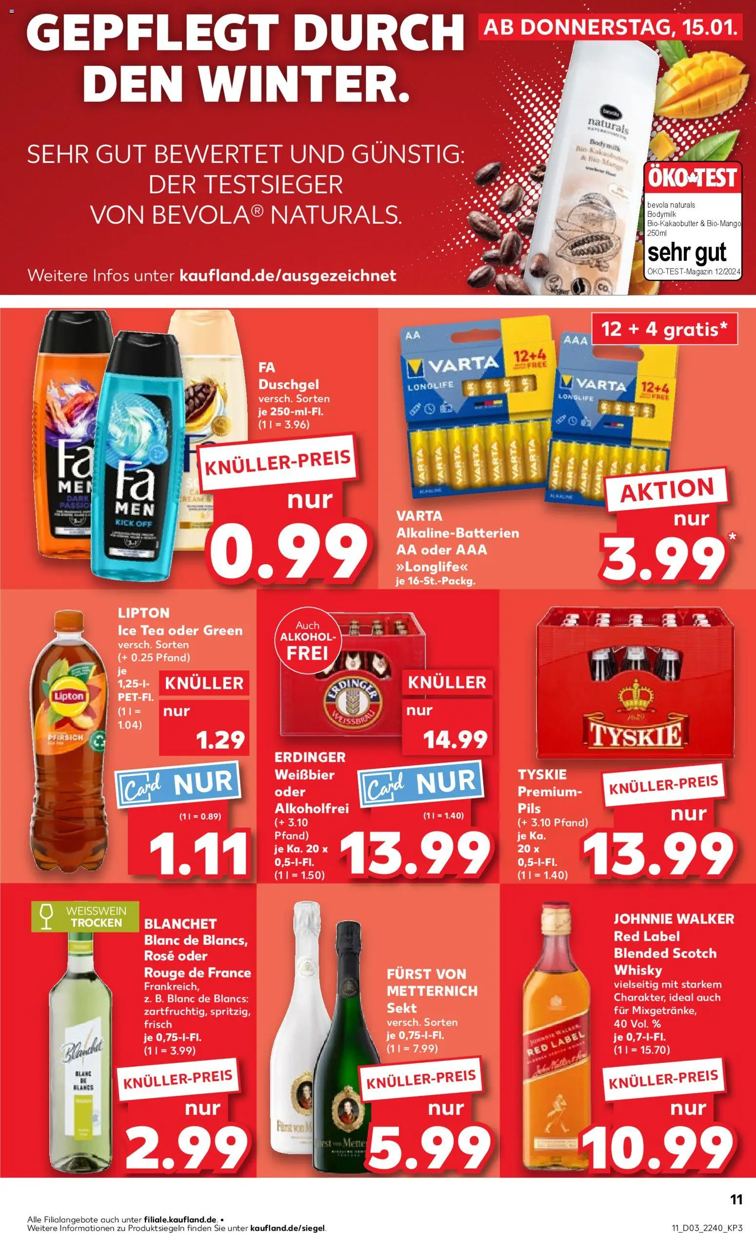Kaufland prospekt Speyer	 – gültig ab 15.01.2026 | Seite: 11 | Produkte: Weißbier, Rouge, Duschgel, Shower Gel