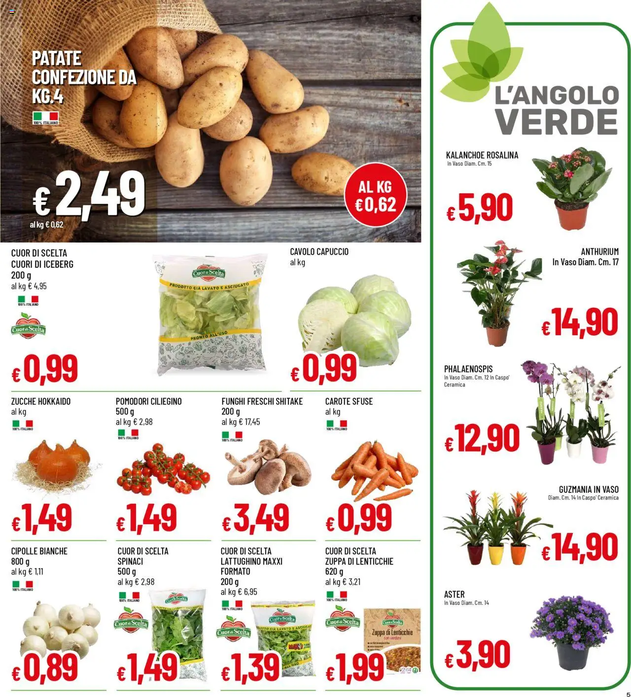 Volantino Famila del 22.09.2025 | Pagina: 5 | Prodotti: Carote, Pomodori, Cavolo, Vaso