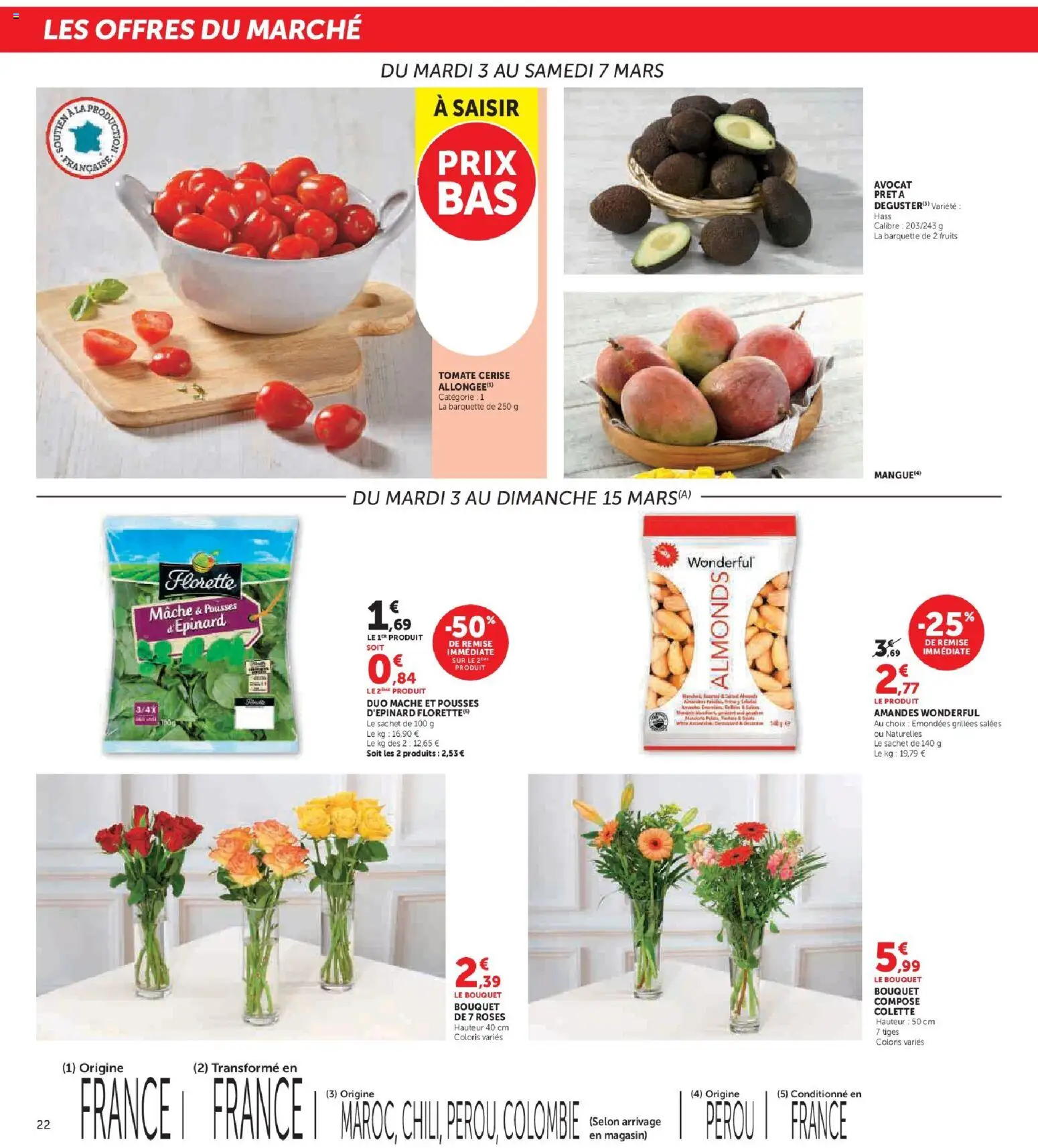 {H1} | Page: 22 | Produits: Avocat, Epinard, Mâche, Amandes