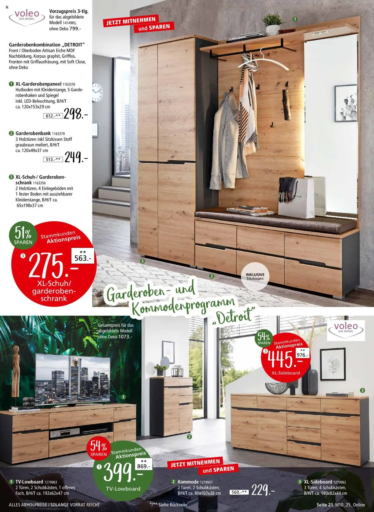 Zurbrüggen - Junges Wohnen - gültig ab dem 09.08.2025 | Seite: 21 | Produkte: Kommode, Schrank, Spiegel