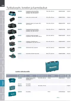 Makita-mainoslehti voimassa 24.03.2026 alkaen | Sivu: 436 | Tuotteet: Laukku, Monitoimikone, Käsineet