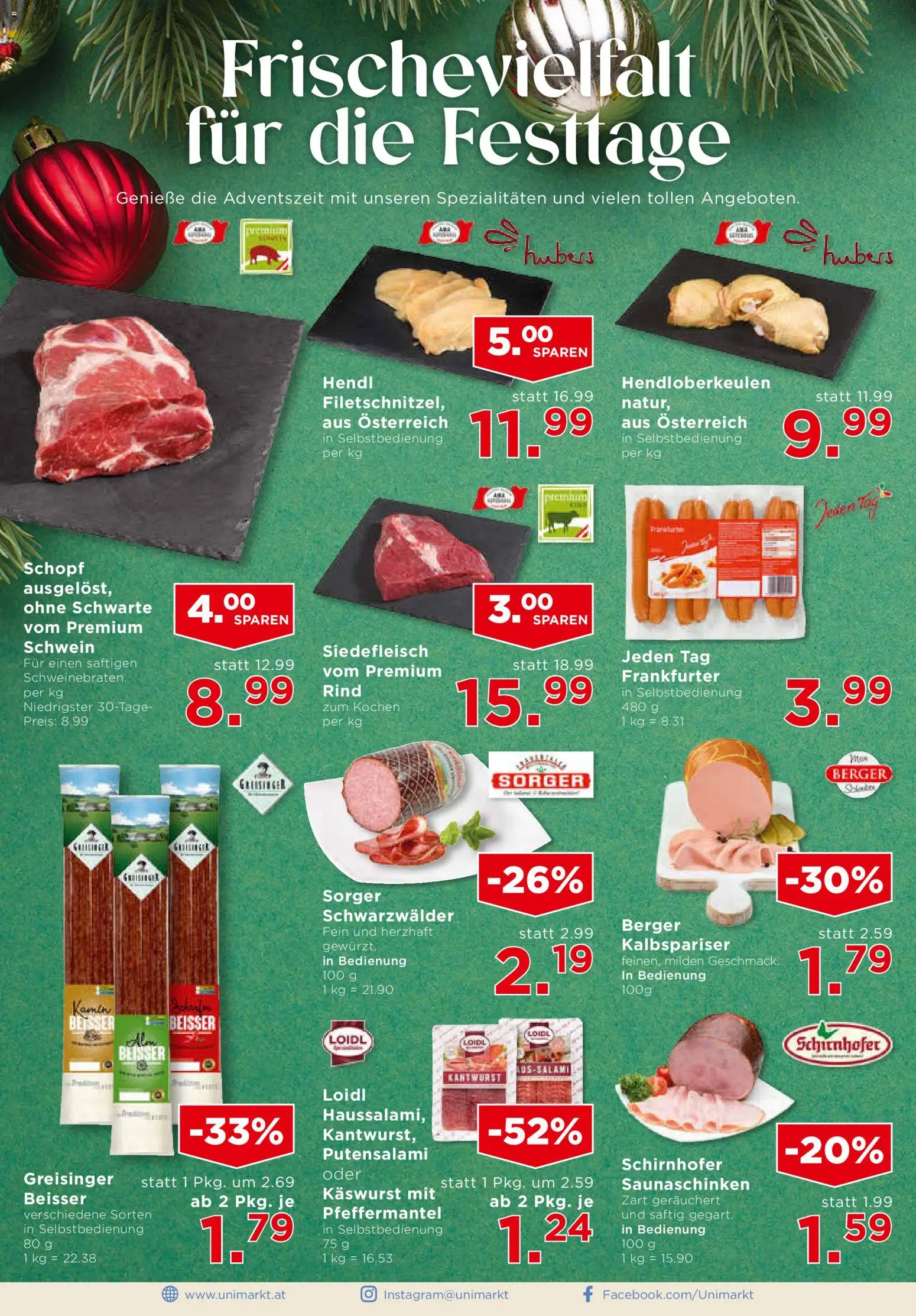 Unimarkt Flugblatt gültig ab 26.11.2025 | Seite: 6 | Produkte: Salami