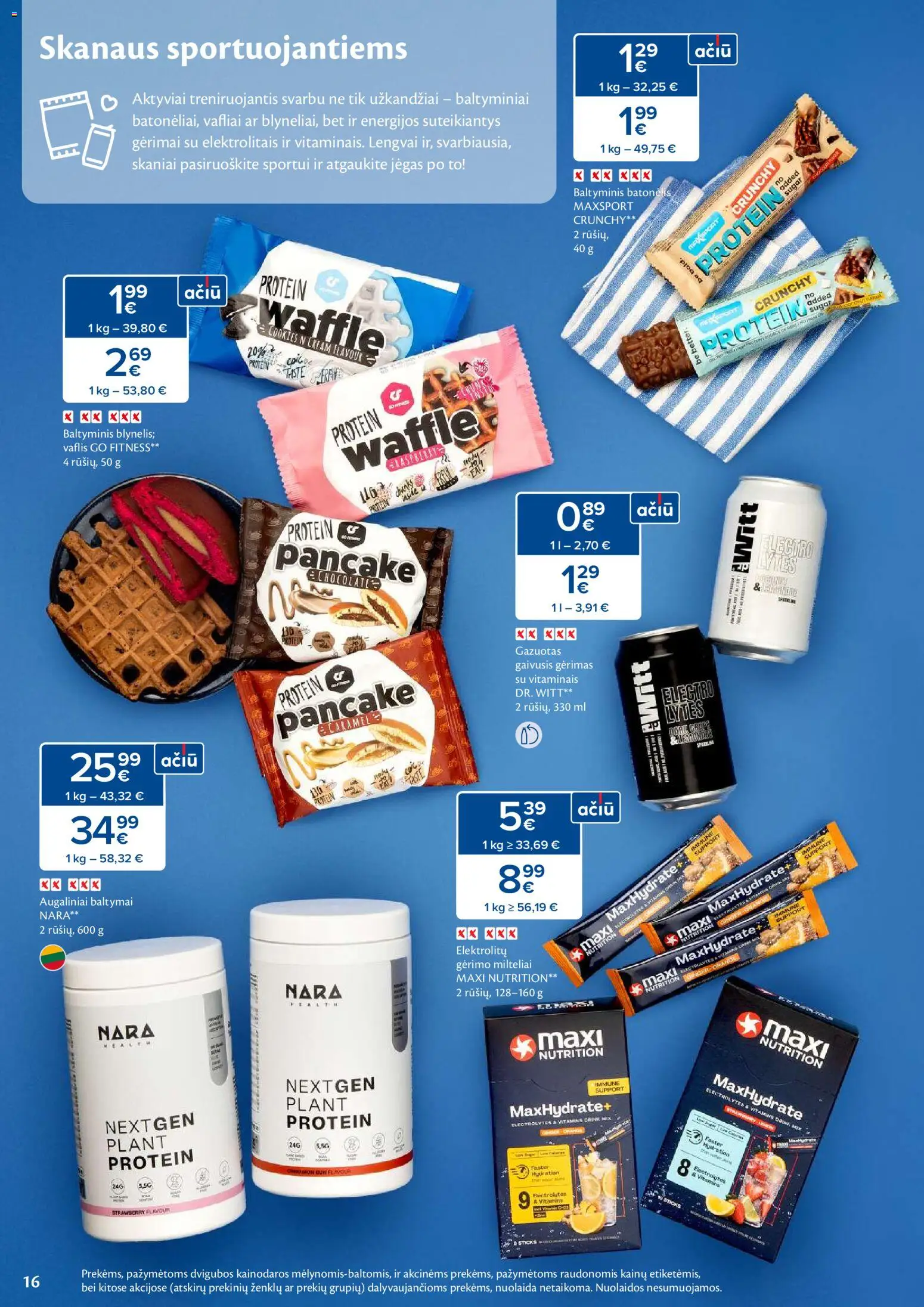 MAXIMA akcijos nuo 06.01.2026 | Puslapis: 16 | Prekių: Gaivusis gėrimas, Vafliai