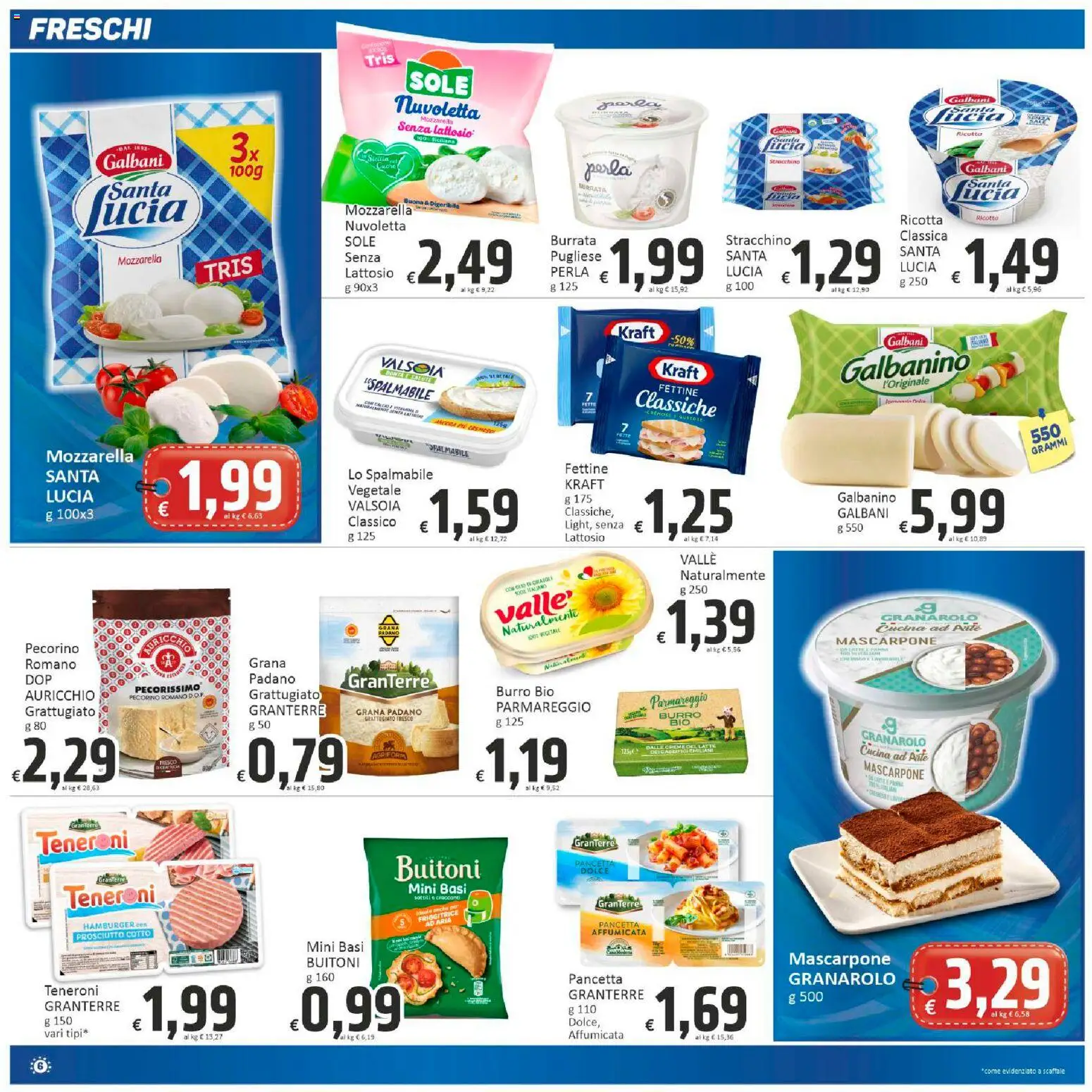 Volantino Paghi Poco del 20.02.2026 | Pagina: 6 | Prodotti: Friggitrice ad aria, Scaffale, Mascarpone, Pecorino Romano