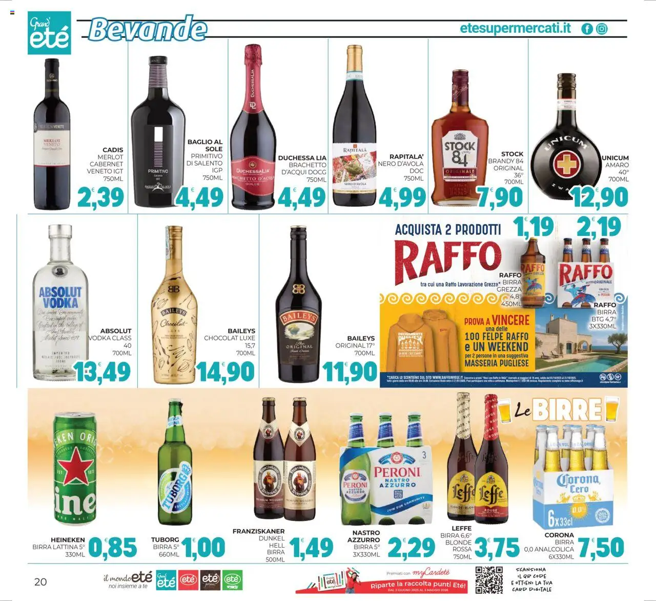Volantino Eté del 21.10.2025 | Pagina: 20 | Prodotti: Birra, Tè, Heineken, Brandy