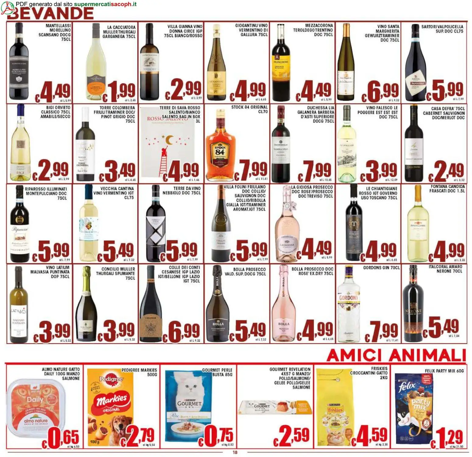 Volantino Sacoph del 06.03.2026 | Pagina: 18 | Prodotti: Salmone, Manzo, Gin, Spumante