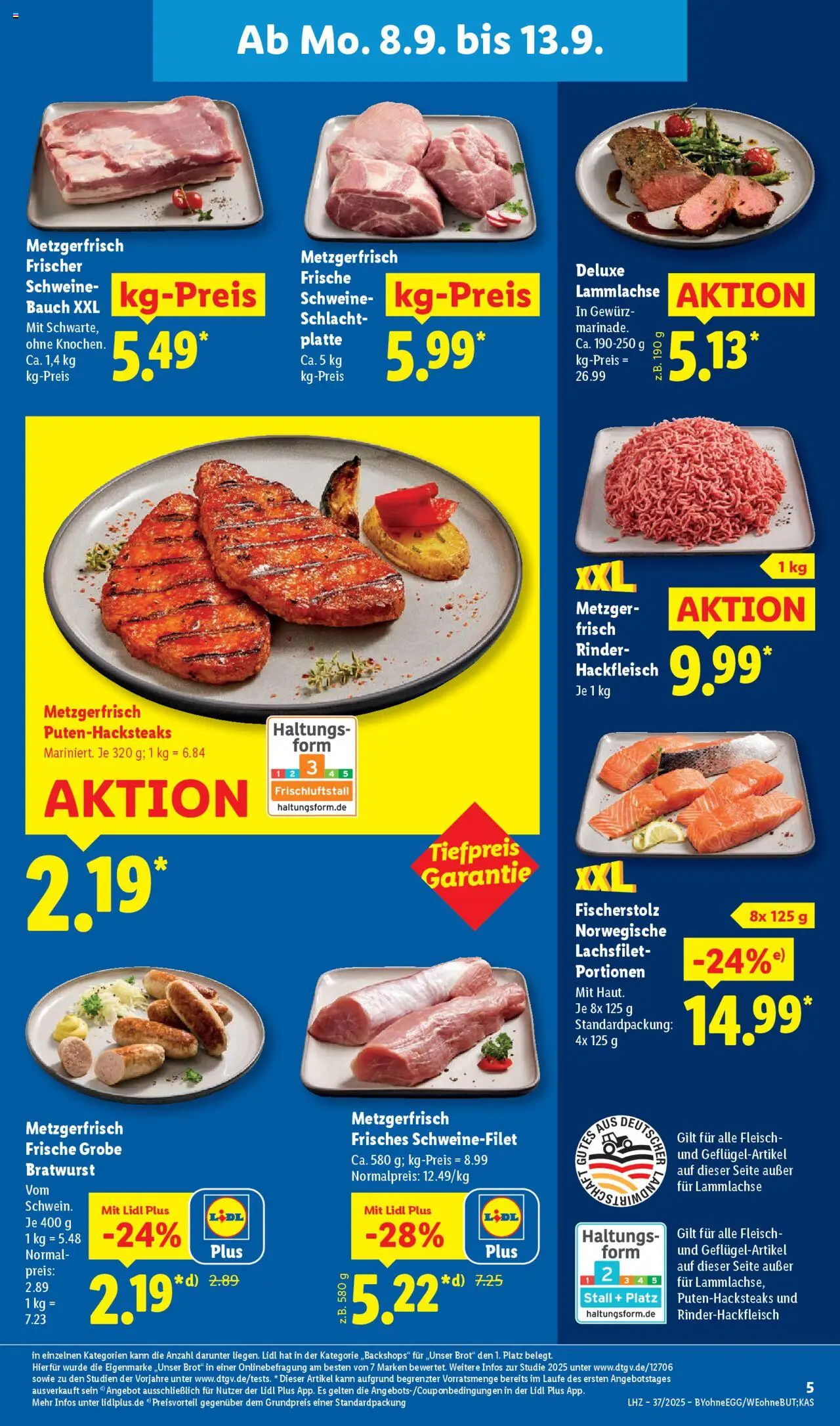 Lidl - Prospekt Ochsenfurt – gültig ab 08.09.2025 | Seite: 11 | Produkte: Bratwurst, Schweinefilet, Brot, Fleisch