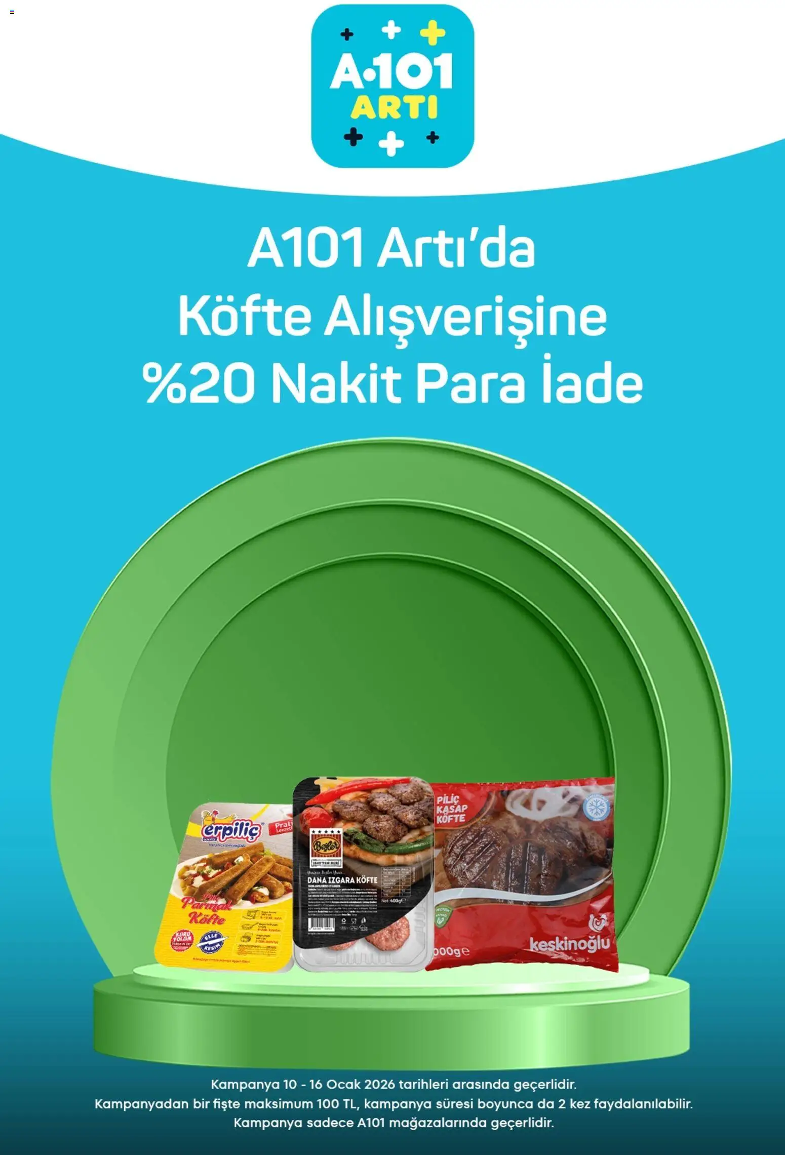A101 Arti - 10.01.2026 tarihinden itibaren geçerlidir | Sayfa: 6 | Ürünler: Piliç, Izgara köfte, Ocak, Izgara