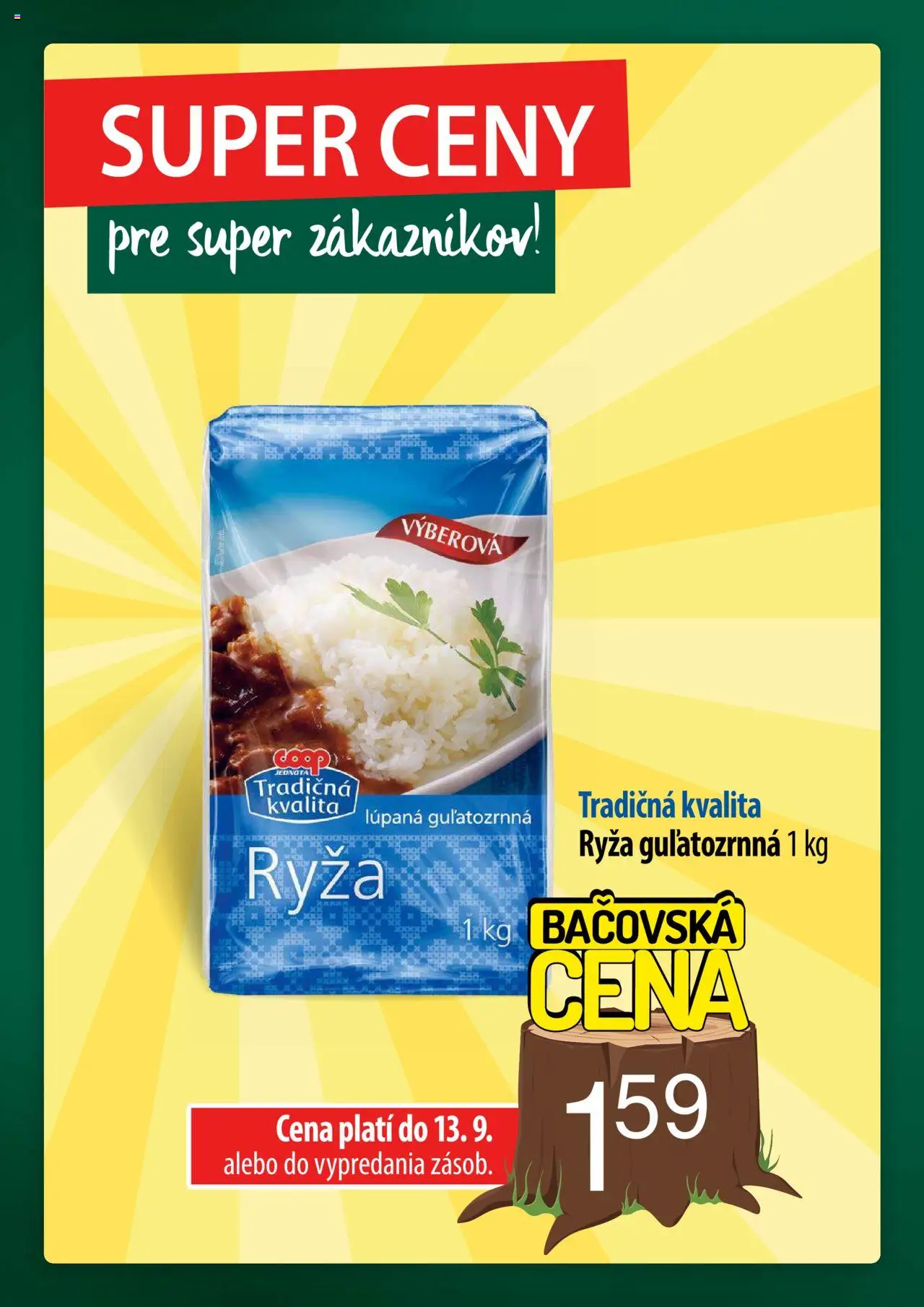 Nové COOP Jednota akcie – leták je platný od 11.09.2025 | Strana: 30 | Produkty: Ryža