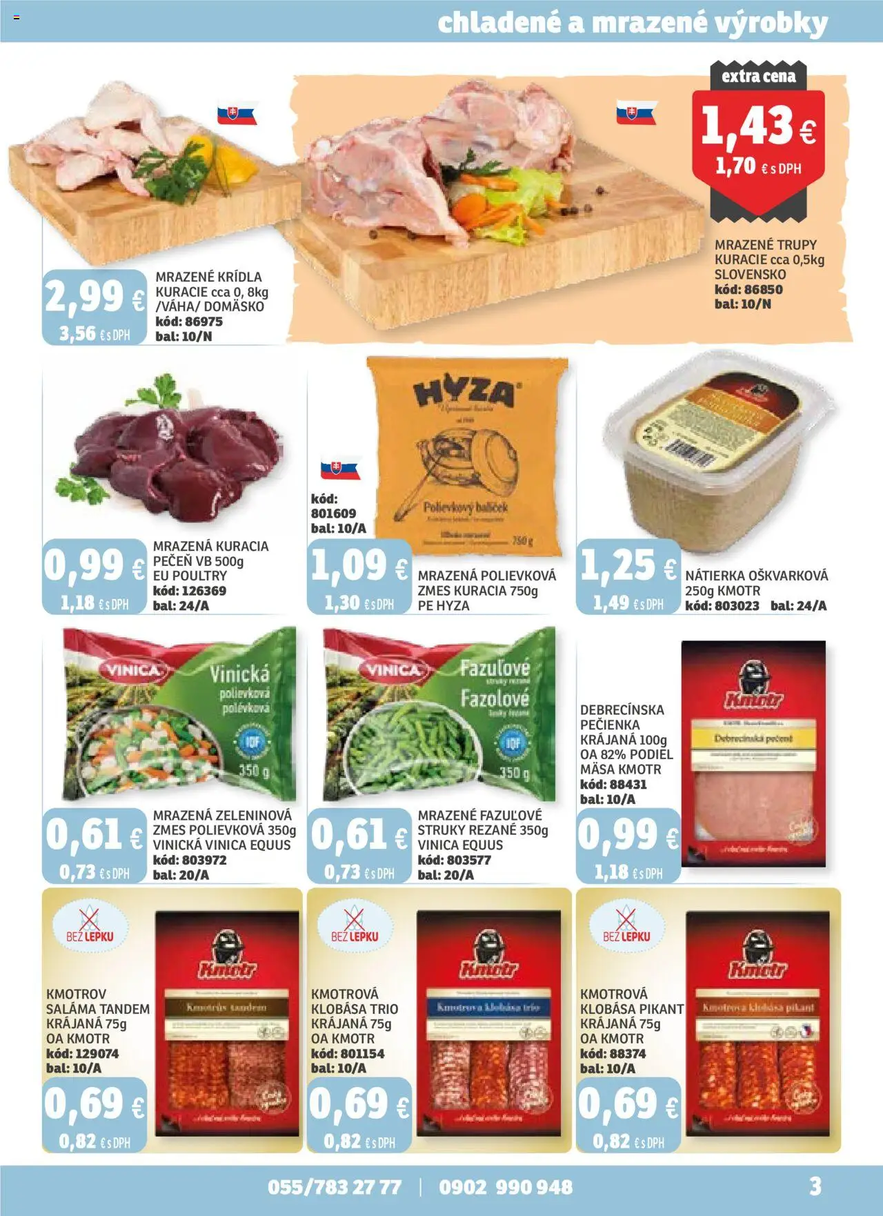 Nové Labaš akcie – leták je platný od 19.09.2025 | Strana: 3 | Produkty: Saláma, Klobása