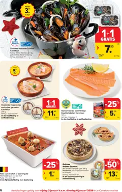 Carrefour market folder week 1 - Voorbeeld van een folder van Carrefour market, geldig van 02.01.2026 | Pagina: 6 | Producten: Zalm, Mosselen, Kekszek