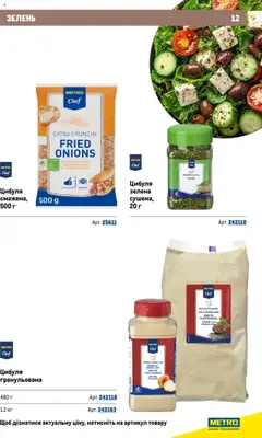 Metro акції дійснийкції з 22.09.2025 | Сторінка: 12 | Товари: Цибуля, Зелень