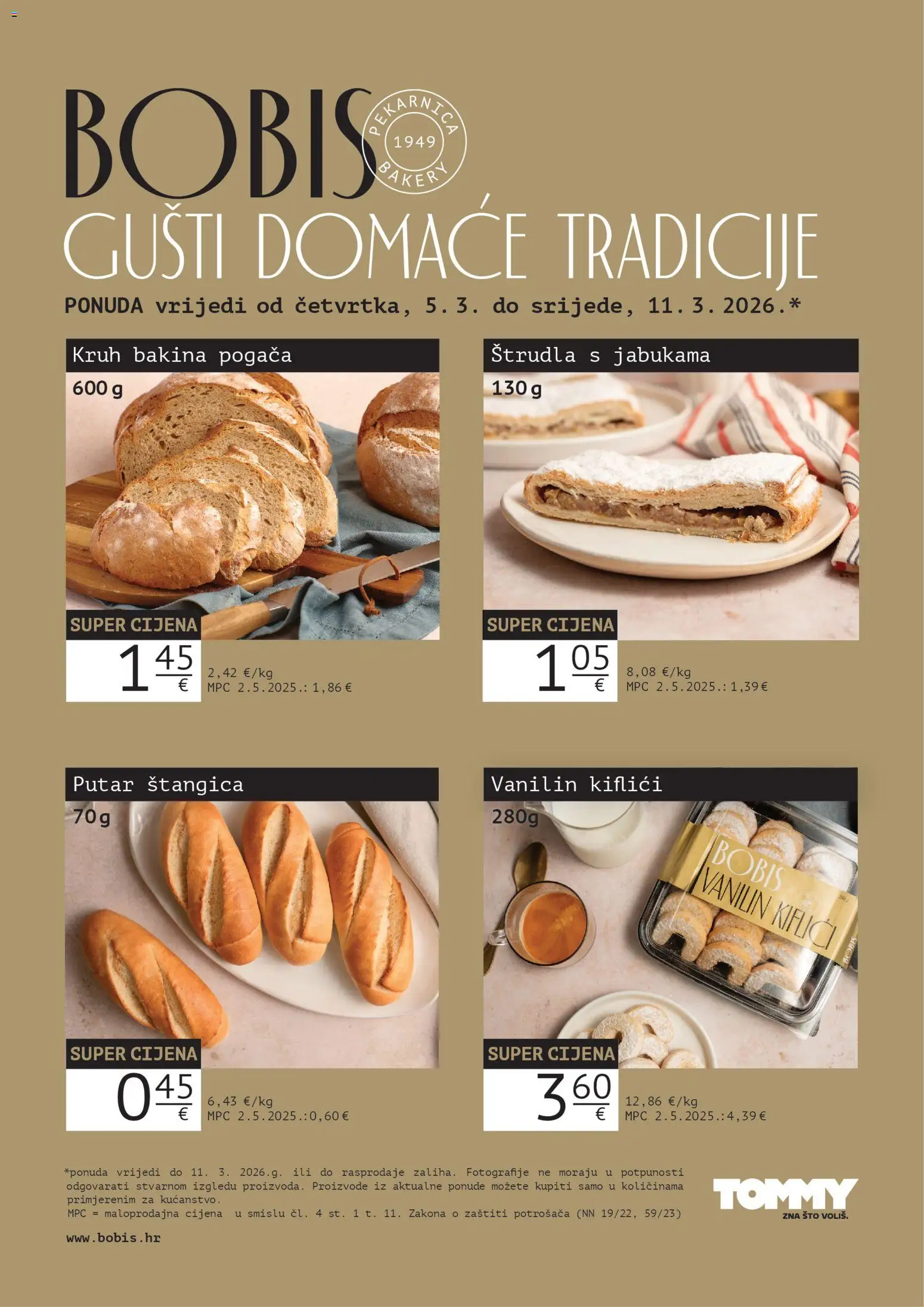 Tommy katalog | vrijedi od 05.03.2026 | Stranica: 2 | Proizvodi: Kruh