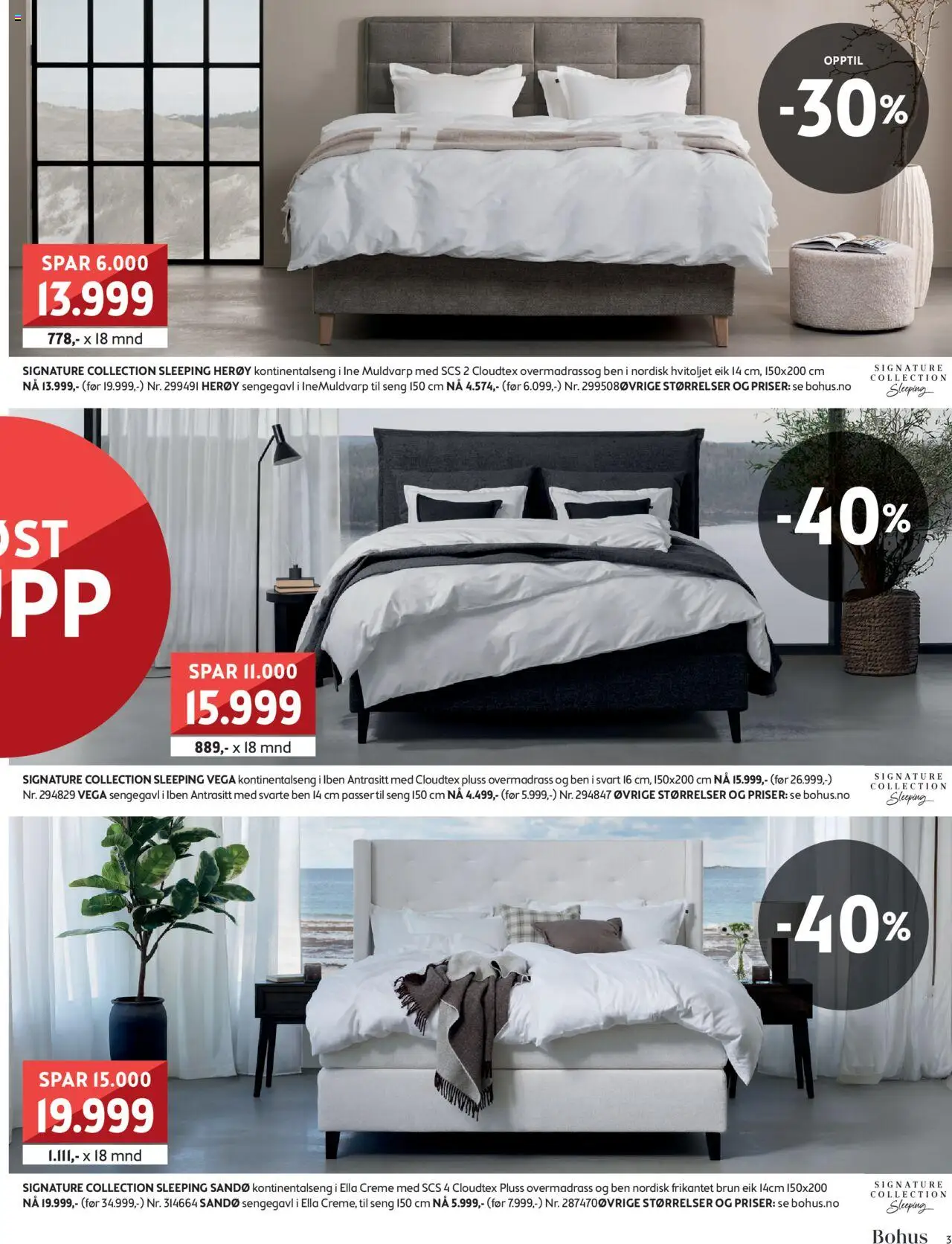 {H1} | Side: 3 | Produkter: Overmadrass, Kontinentalseng, Seng, Sengegavl