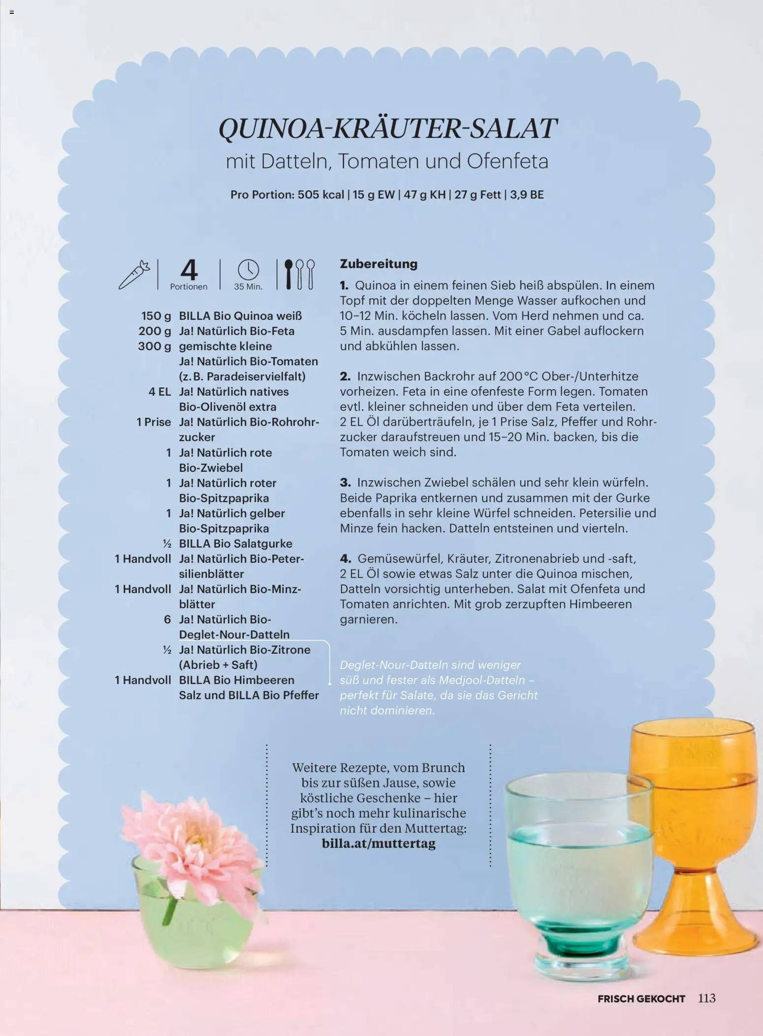 Billa Frisch Gekocht gültig ab 01.05.2026 | Seite: 113 | Produkte: Salat, Zucker, Pfeffer, Petersilie