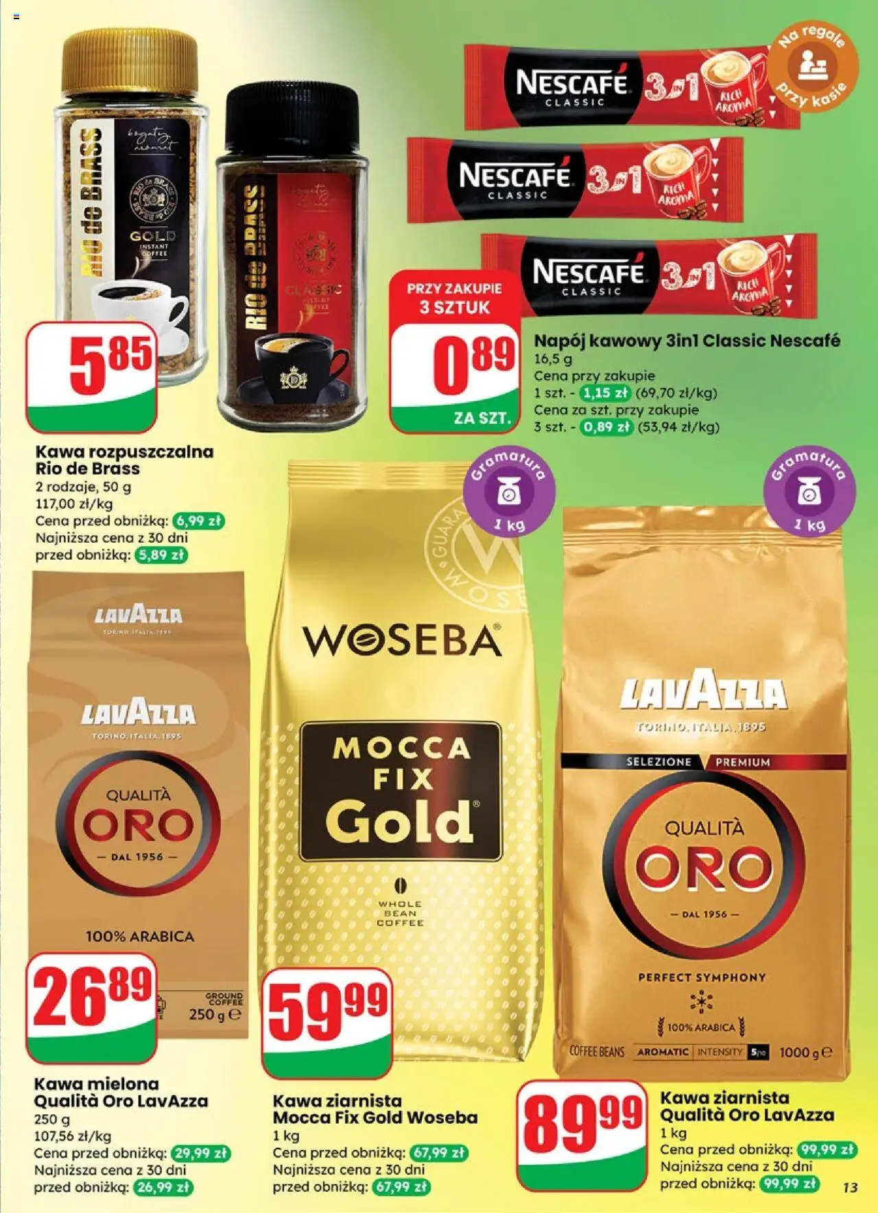 Dino Gazetka od 10.09.2025 | Strona: 13 | Produkty: Nescafe, Kawa ziarnista, Kawa rozpuszczalna, Lavazza