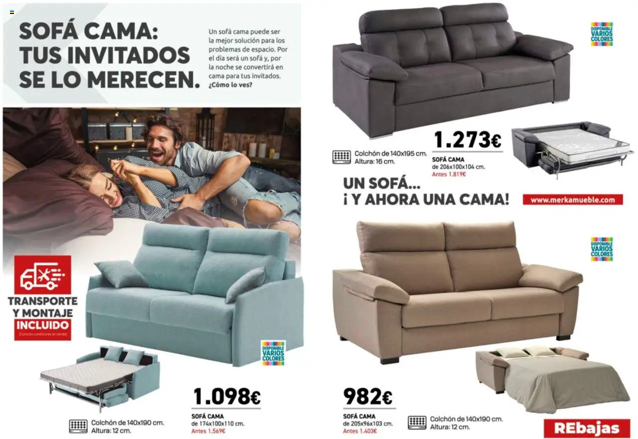 Merkamueble folleto │ válido desde el 07.07.2025 | Página: 21 | Productos: Colchon, Sofá cama, Cama, Sofá