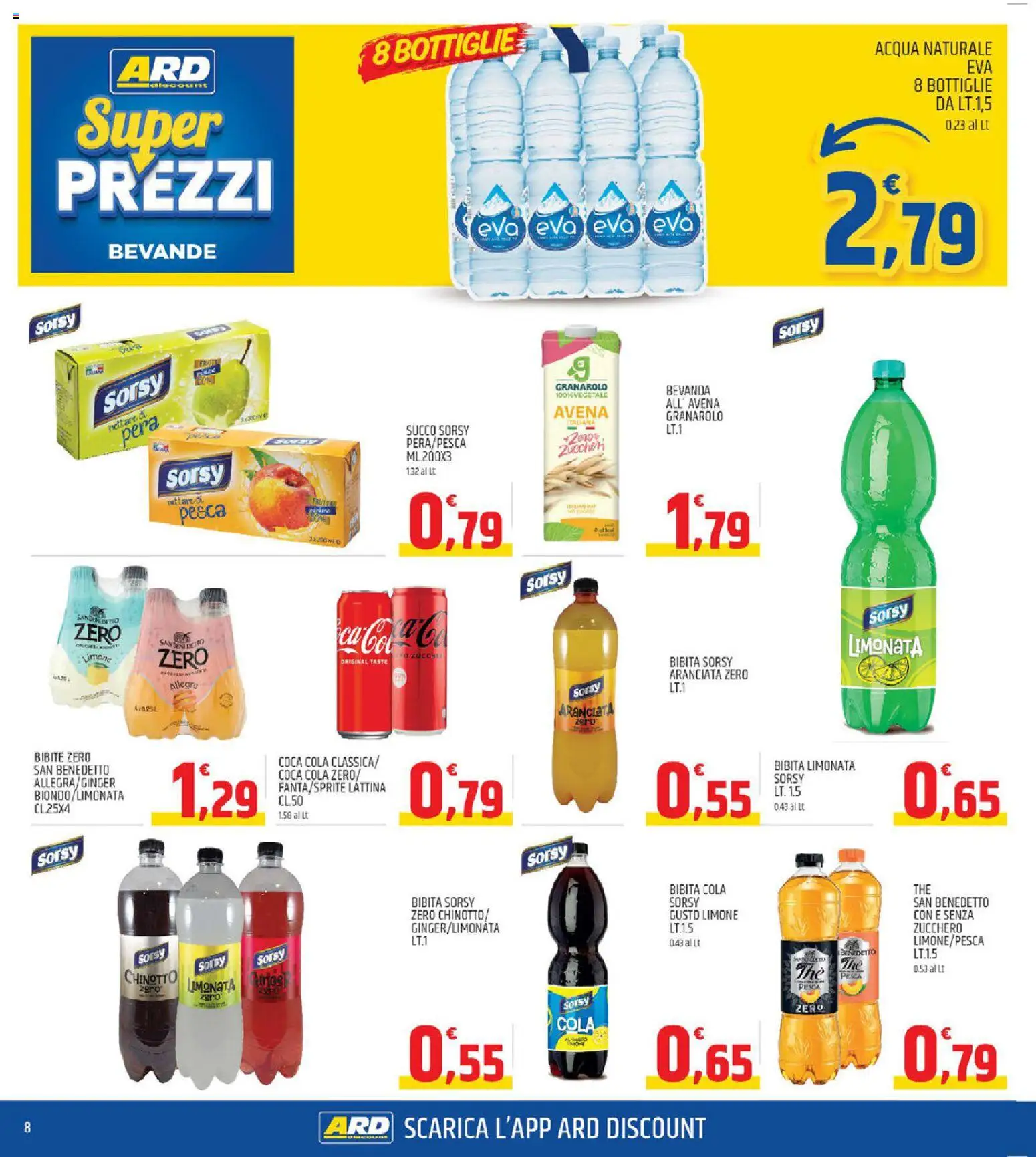 Volantino ARD Discount del 13.11.2025 | Pagina: 8 | Prodotti: Chinotto, Acqua, Limone, Bibite