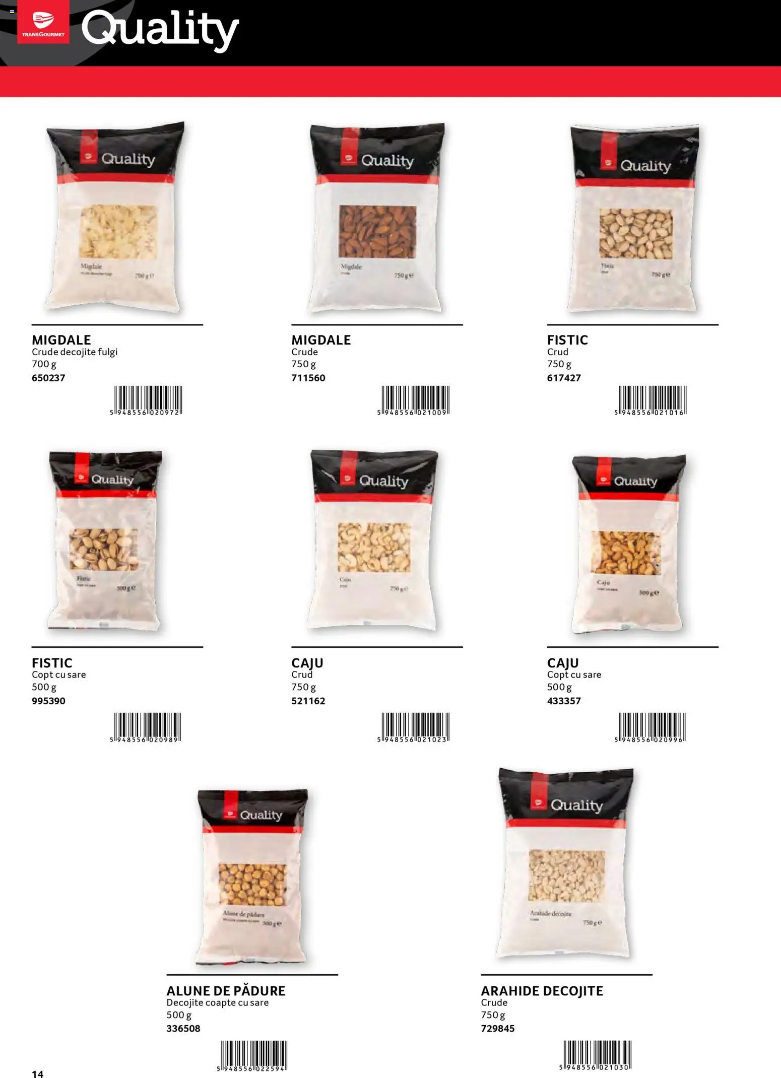 Noul catalog Selgros – valabil de la 30.01.2026 | Pagină: 14 | Produse: Arahide, Migdale, Fulgi, Sare