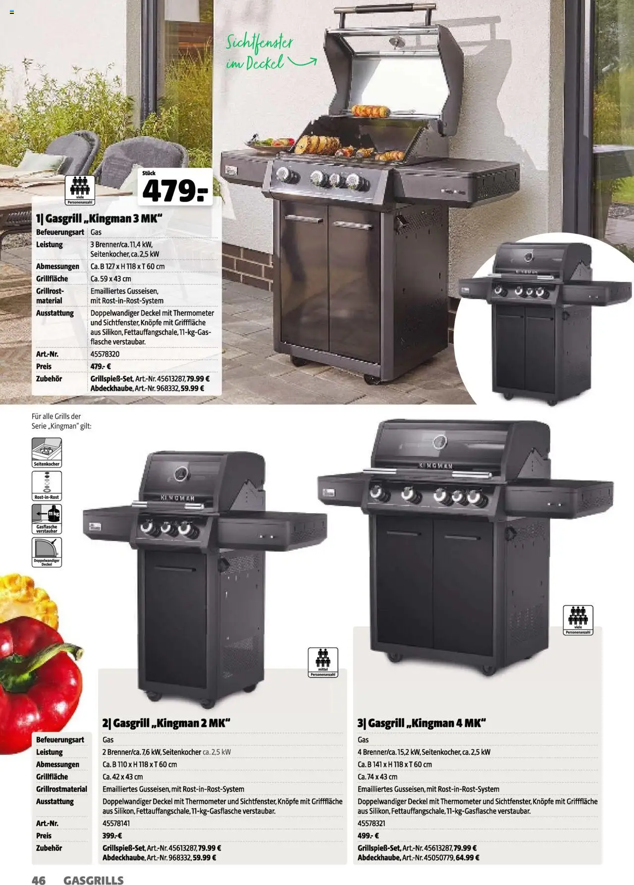 Hagebau Gartenkatalog 2025 gültig ab 05.03.2025 | Seite: 46 | Produkte: Grill, Thermometer