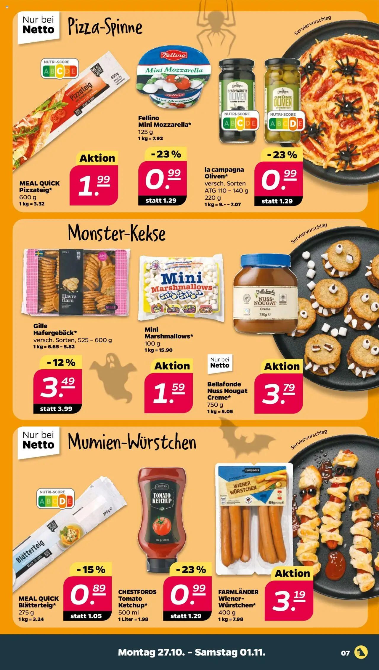 Netto Prospekt 	 – gültig ab 27.10.2025 | Seite: 7 | Produkte: Mozzarella, Creme, Ketchup