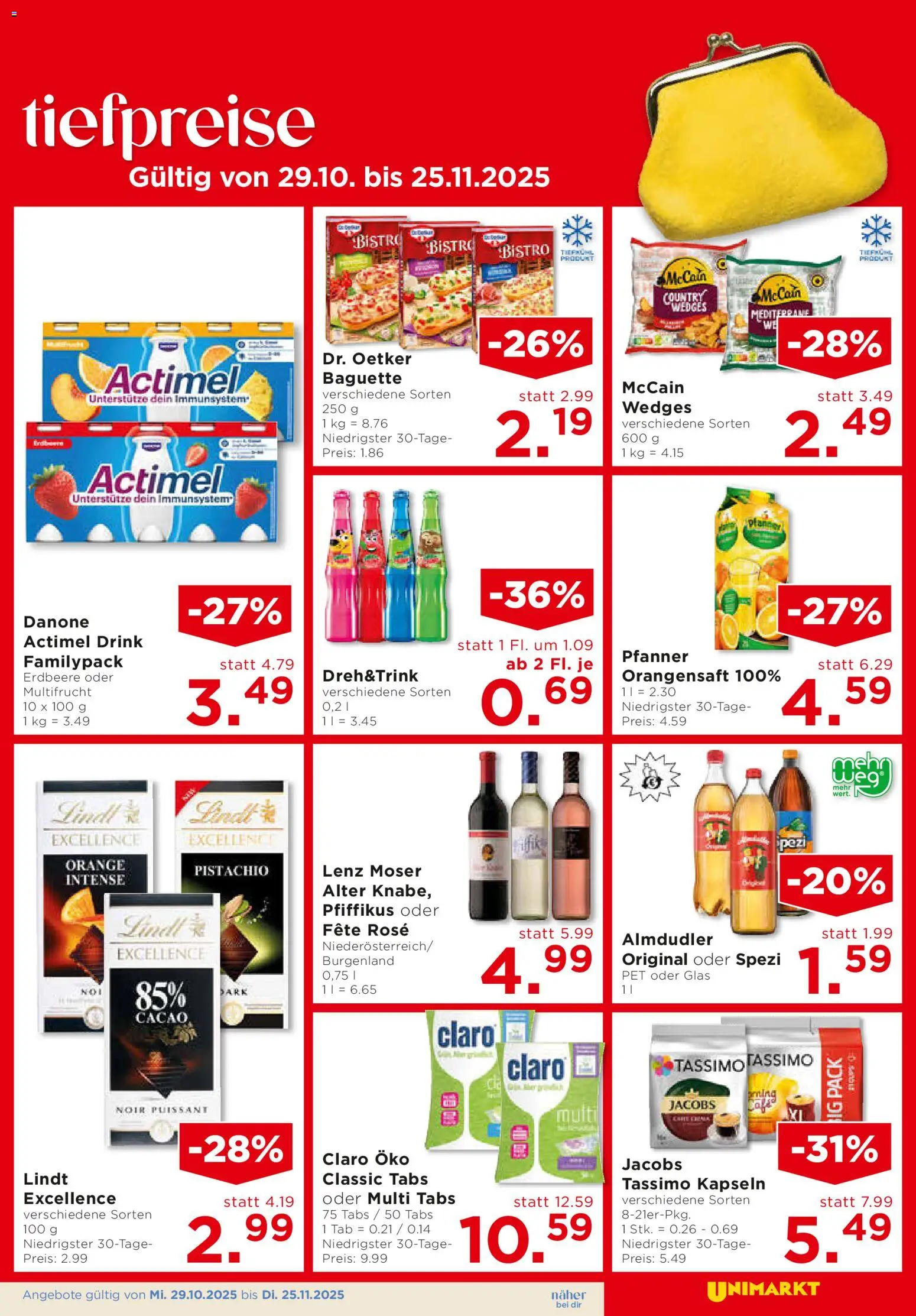 Unimarkt Ost gültig ab 29.10.2025 | Seite: 13 | Produkte: Jääkaappipakastin