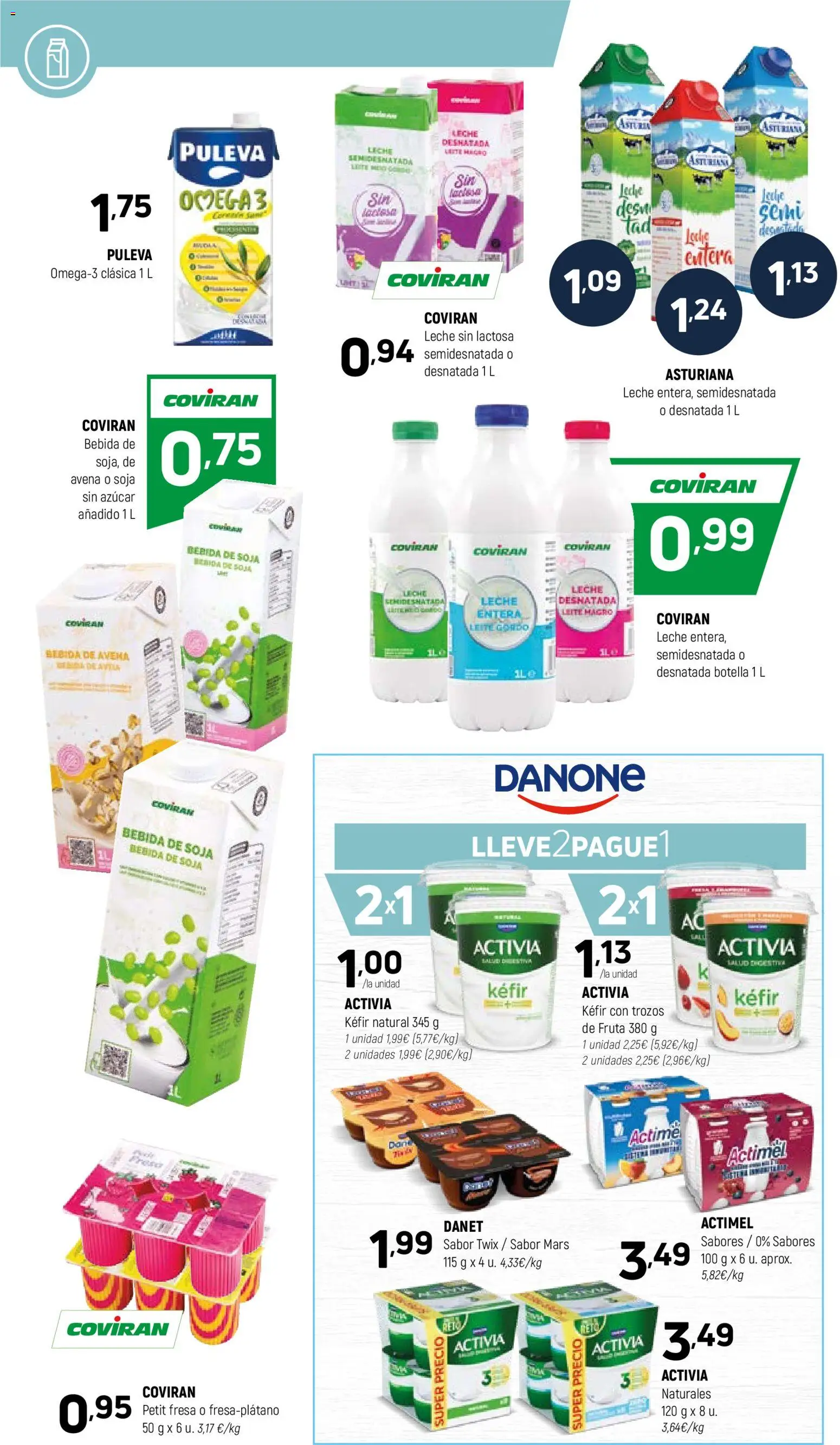 Coviran - Asturias │ válido desde el 02.01.2026 | Página: 6 | Productos: Leche sin lactosa, Leche, Bebida de avena, Bebida de soja