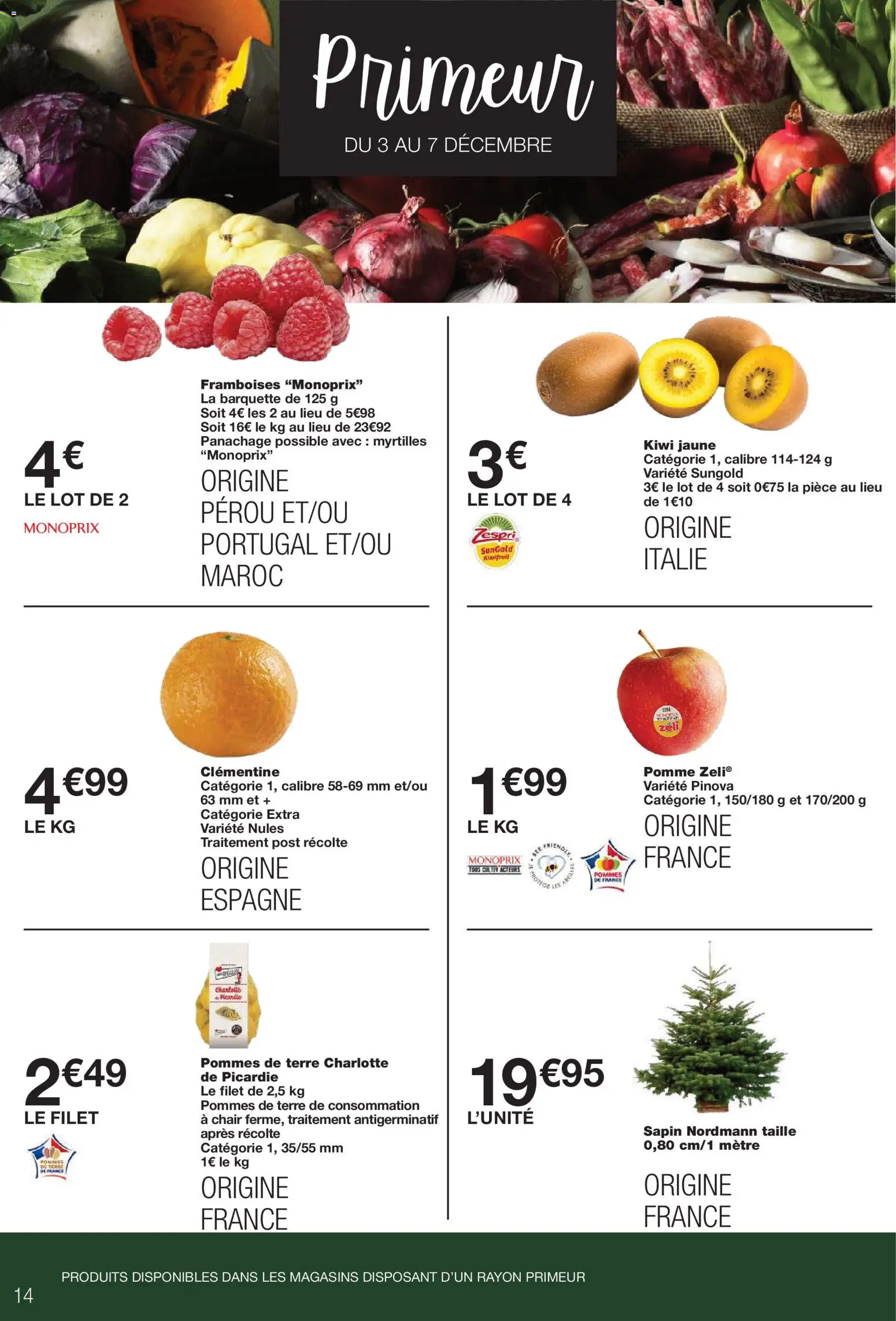 {H1} | Page: 14 | Produits: Clémentine, Pomme, Kiwi, Pommes de terre