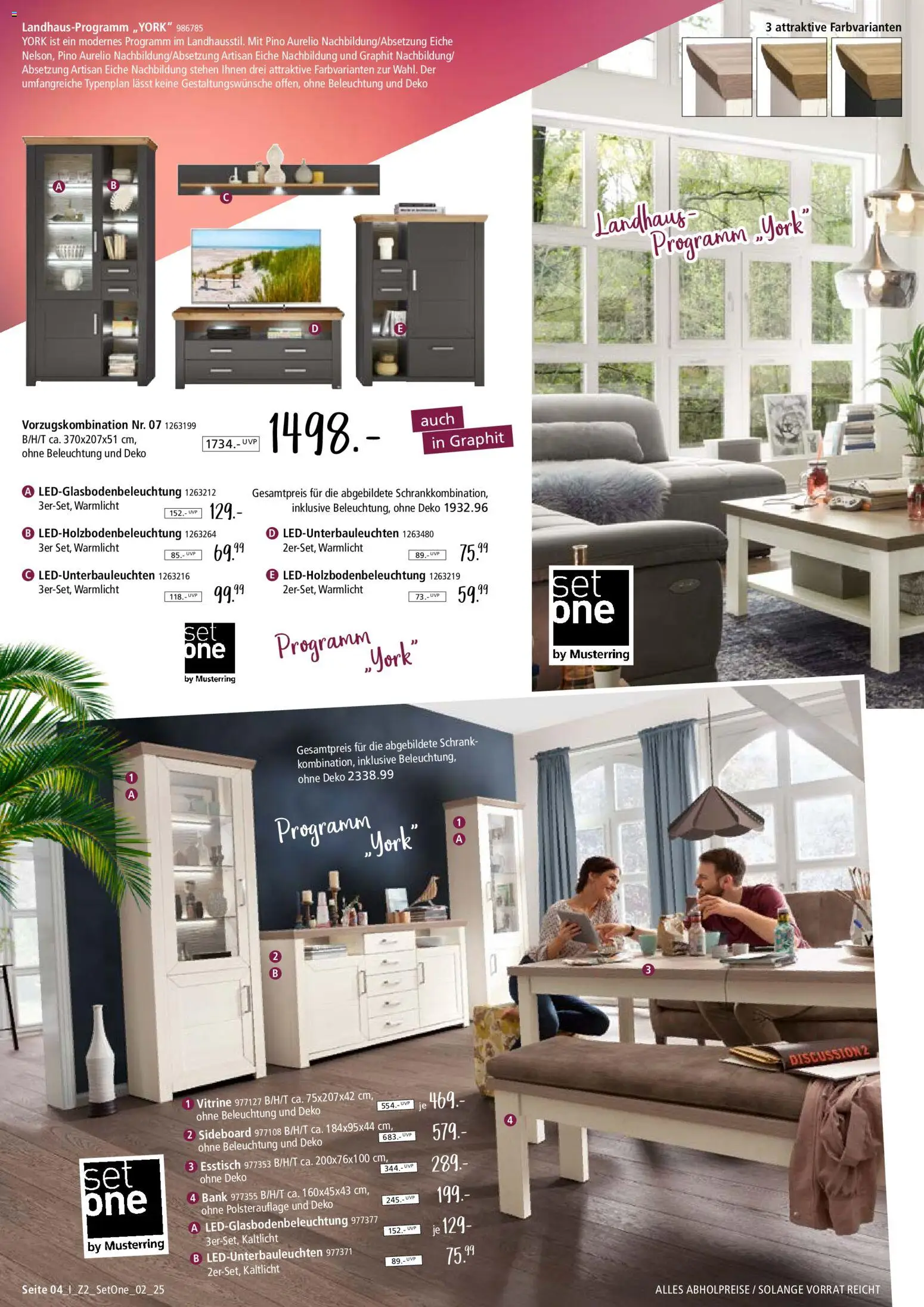 Zurbrüggen - Set One by Musterring – gültig ab 22.12.2025 | Seite: 4 | Produkte: Sideboard, Esstisch, Vitrine, Schrank