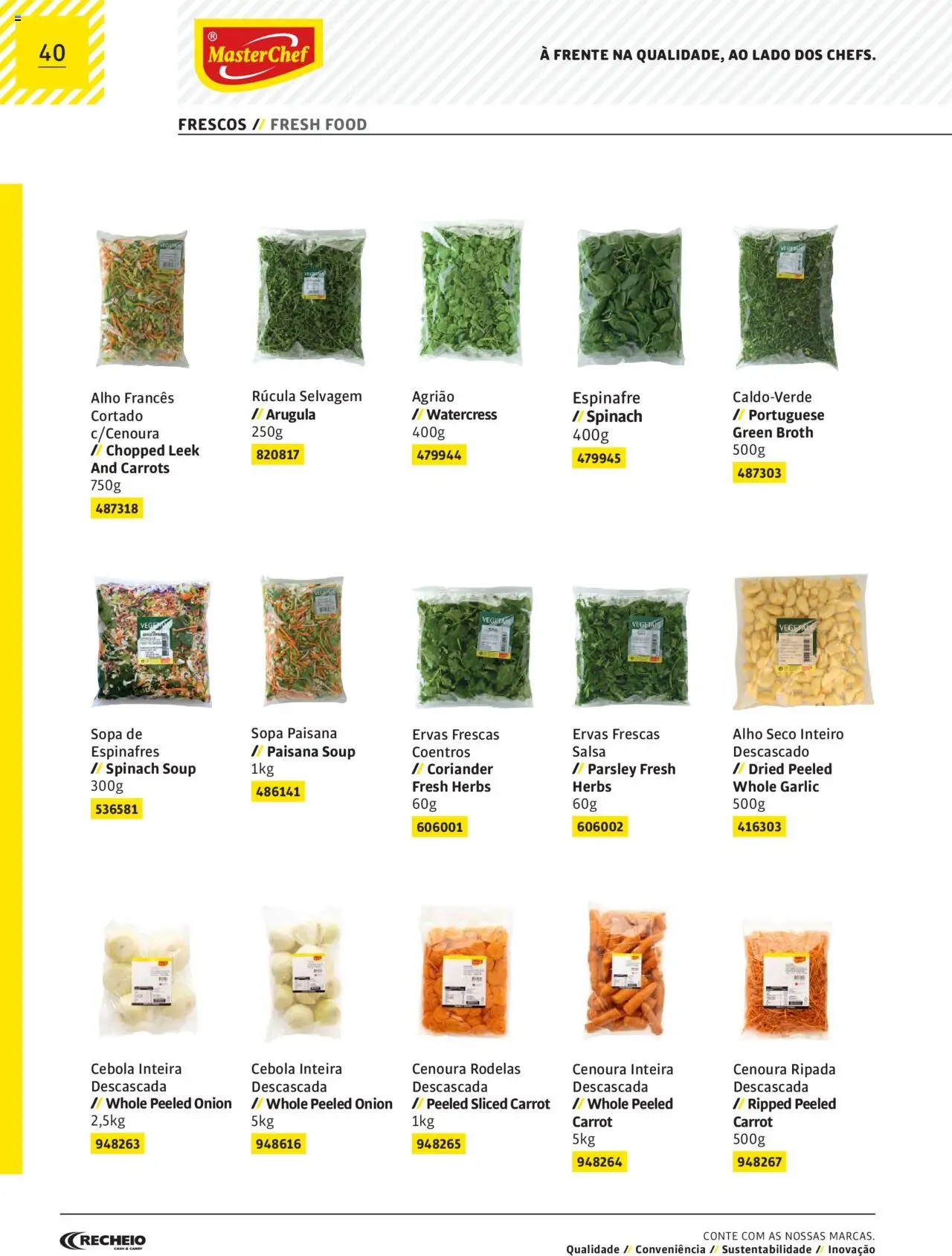 Recheio AS NOSSAS MARCAS │ válido de 19.12.2023 | Página: 40 | Produtos: Alho francês, Cebola, Agrião, Cenoura