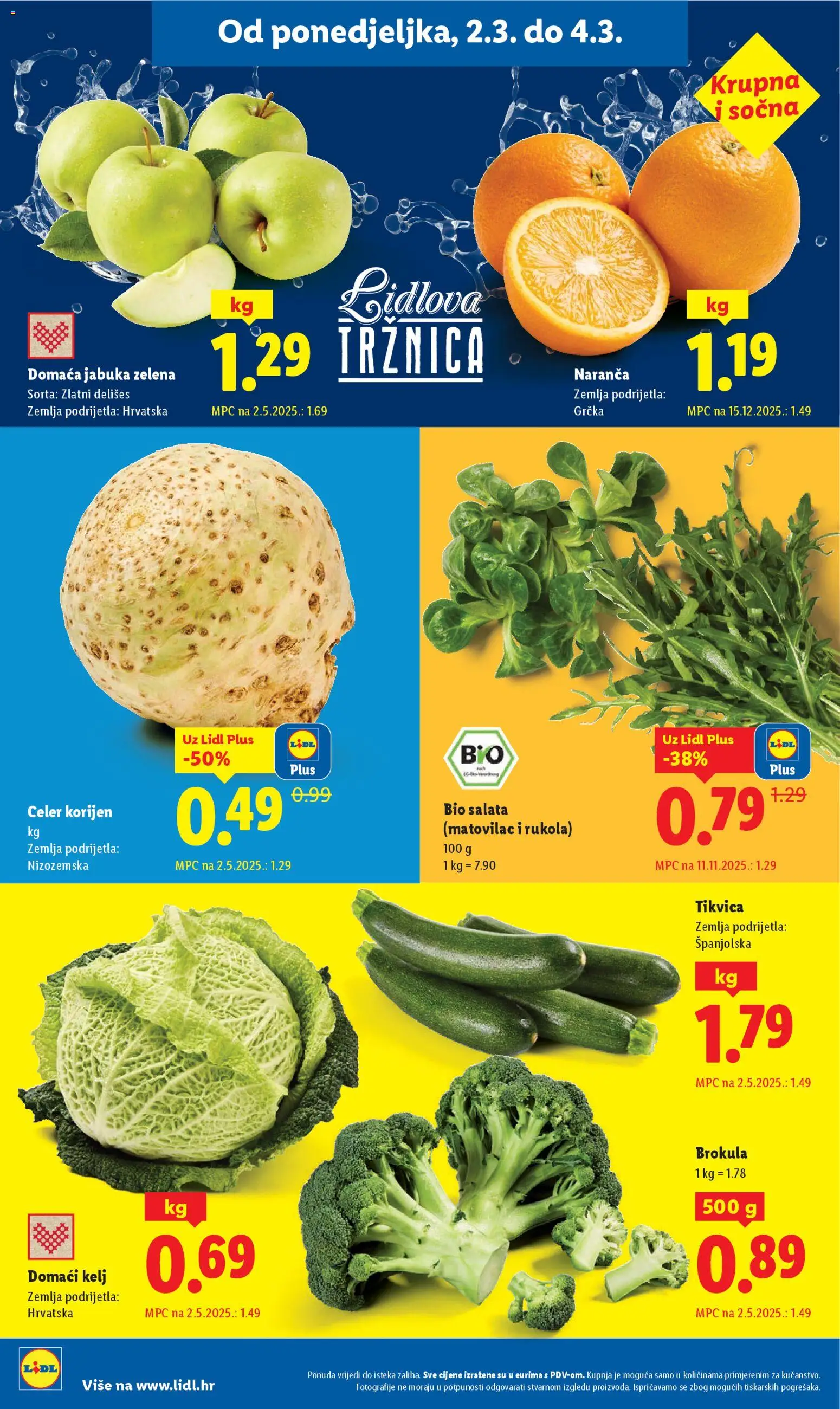 Lidl katalog | vrijedi od 02.03.2026 | Stranica: 2 | Proizvodi: Kelj, Celer, Salata, Jabuka